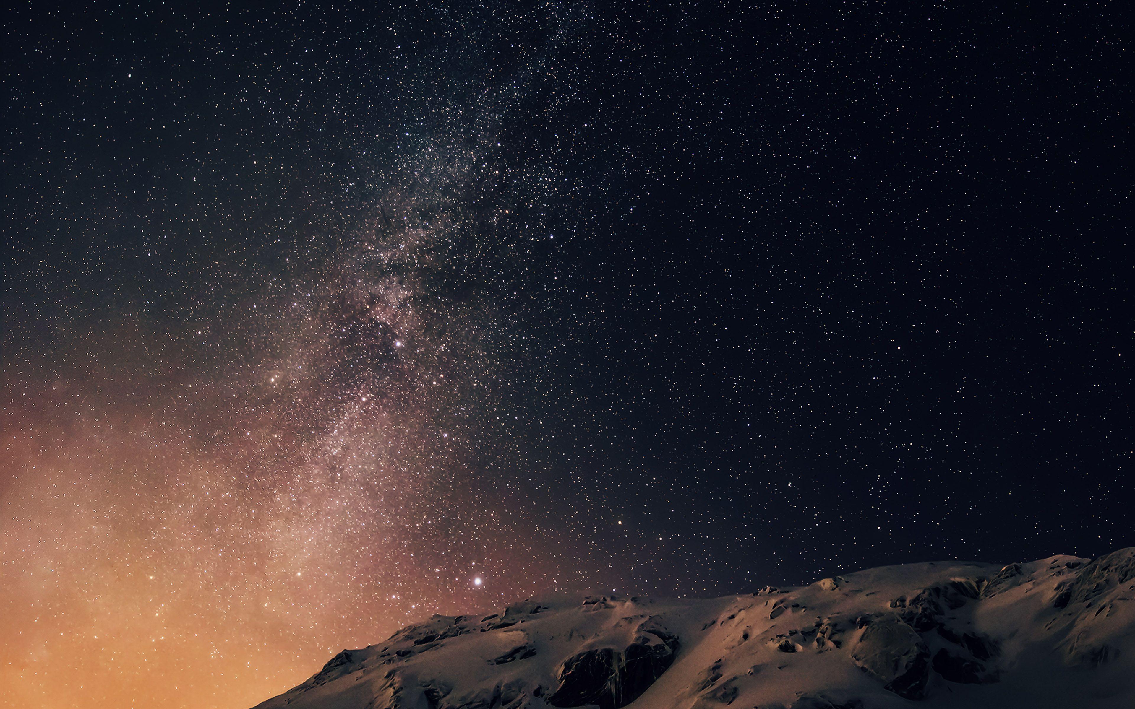3840x2400 Wallpaper Apple Ios8 Iphone6 Plus Official Darker Starry Night