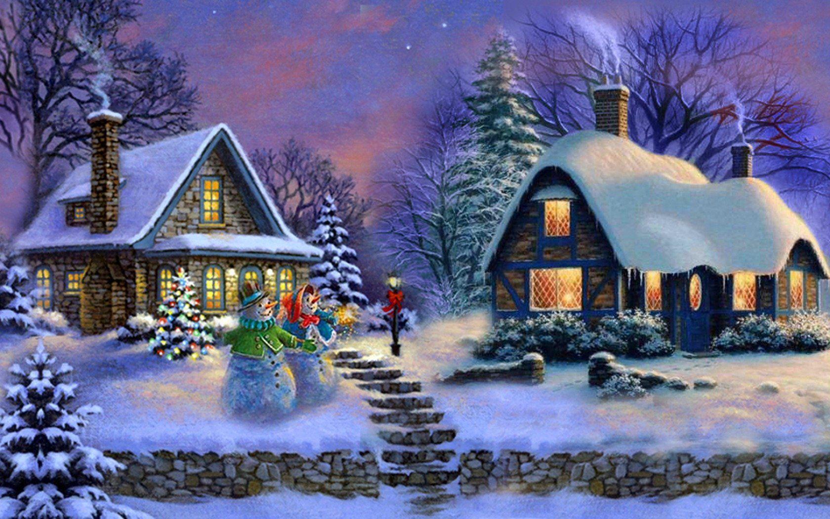 Christmas Houses Desktop Wallpapers - Top Free Christmas ...