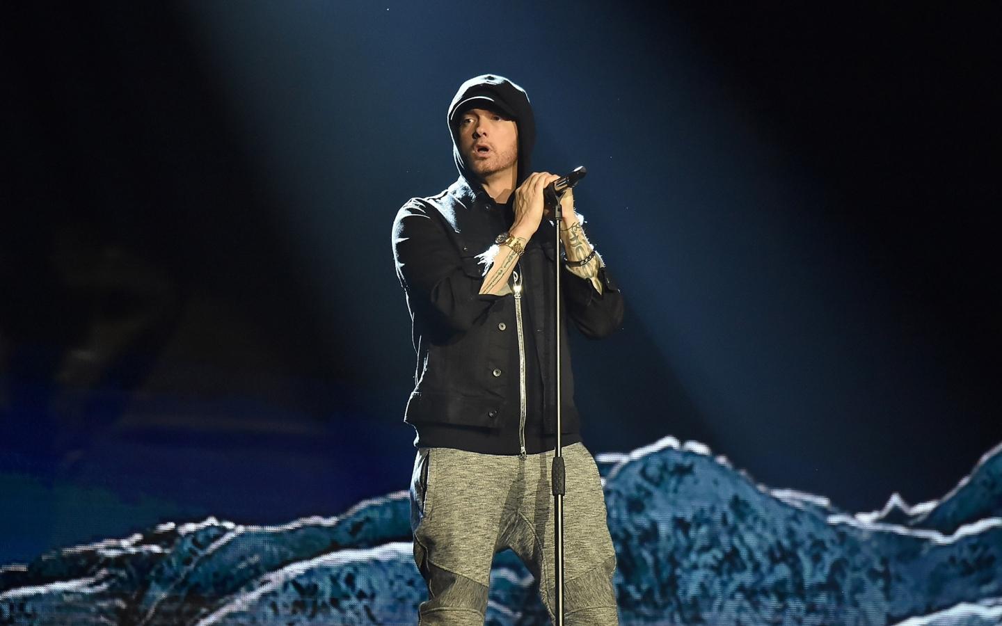 1440x900 Download wallpaper 1440x900 american rapper, live concert, eminem, 1440x900 widescreen 16:10 HD background, 16893