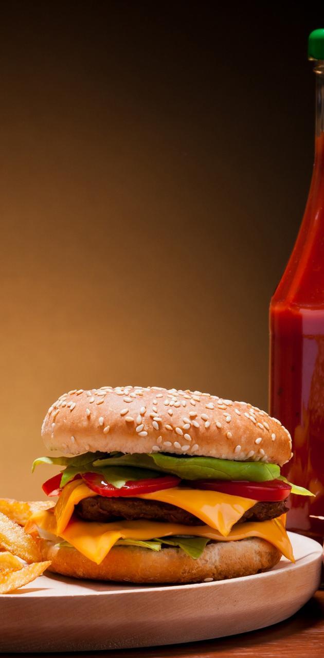 630x1280 Cheese Burger wallpaper