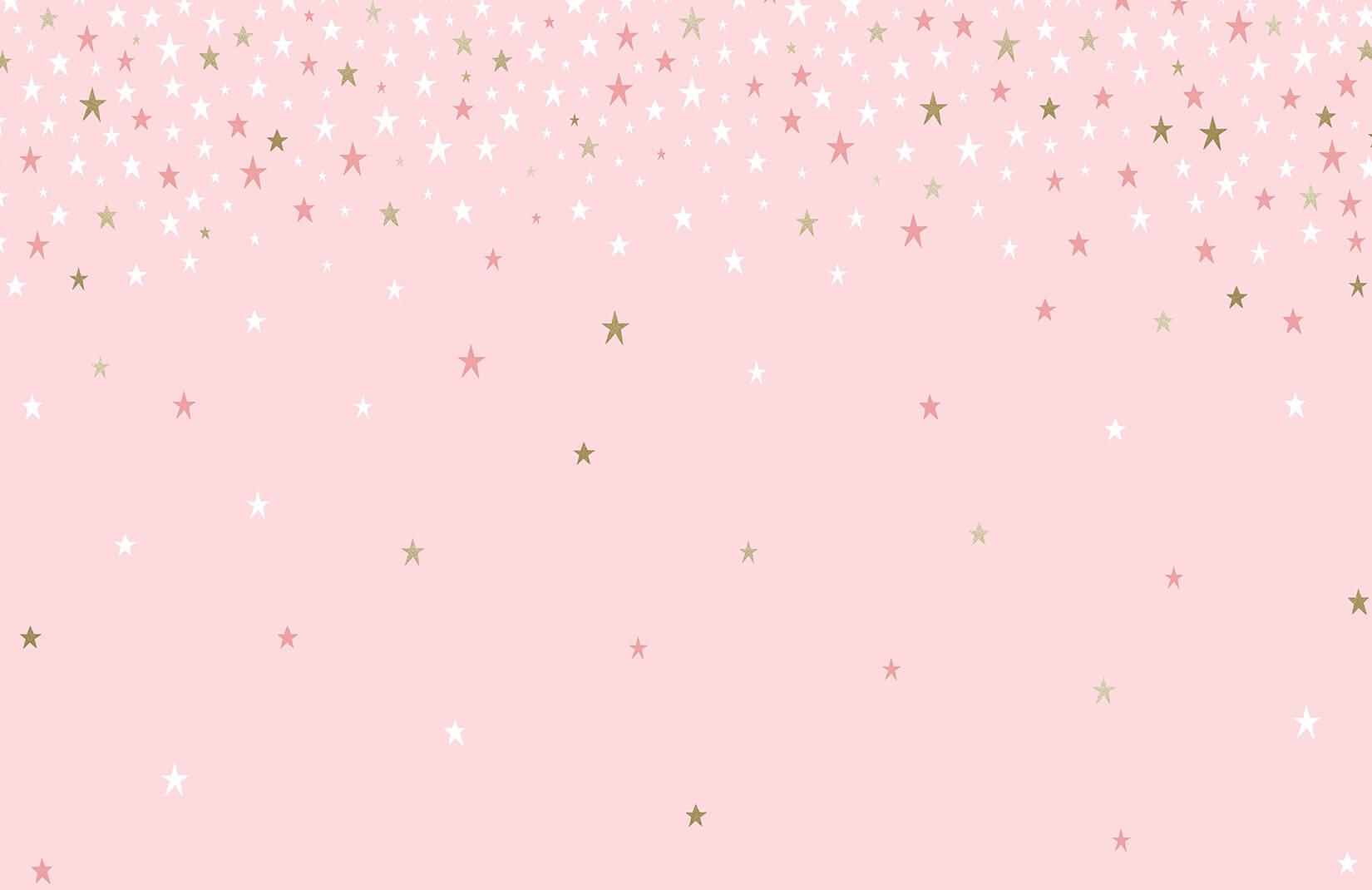 Pink Background With Stars Aesthetic gambar ke 7