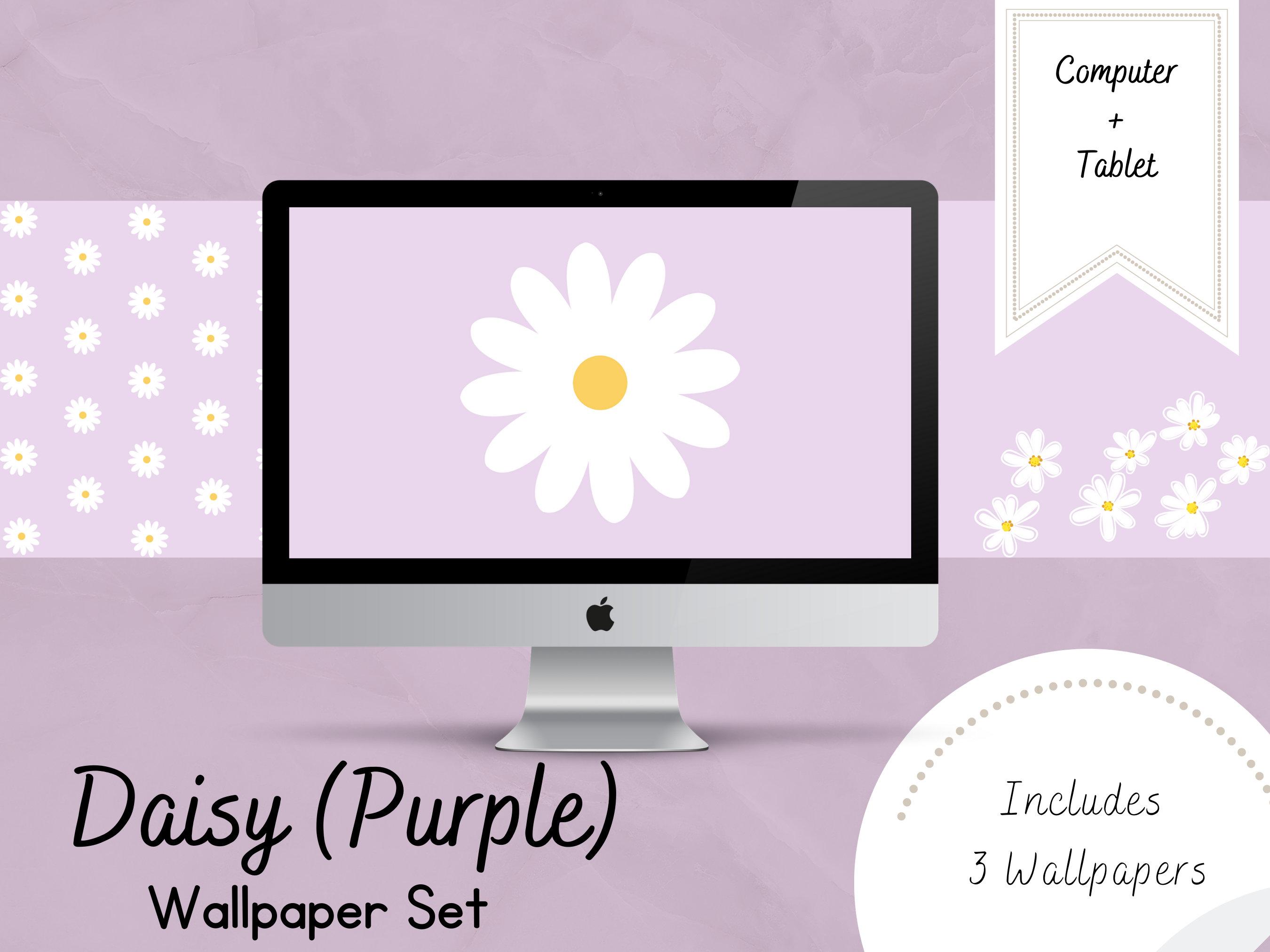 2700x2025 Purple Daisy Wallpaper Set / Computer/ Laptop / Desktop/ Home