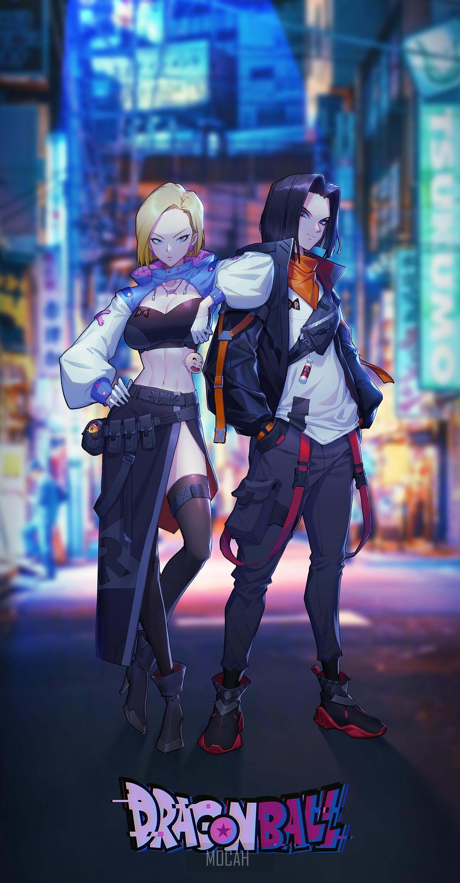 1565x3000 Android Android Dragon Ball, anime, anime girl, anime boys, street, city wallpaper hd, 1565x3000 Gallery HD Wallpaper