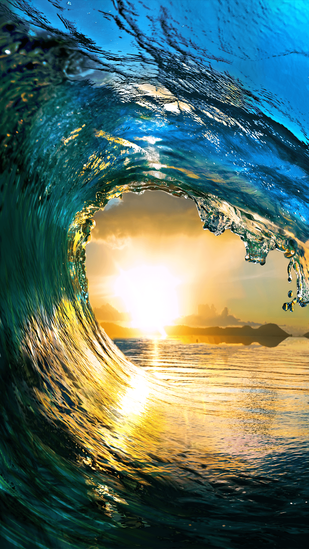 1080x1920 ↑↑TAP AND GET THE FREE APP! Art Creative Water Sea Waves Sun Sky