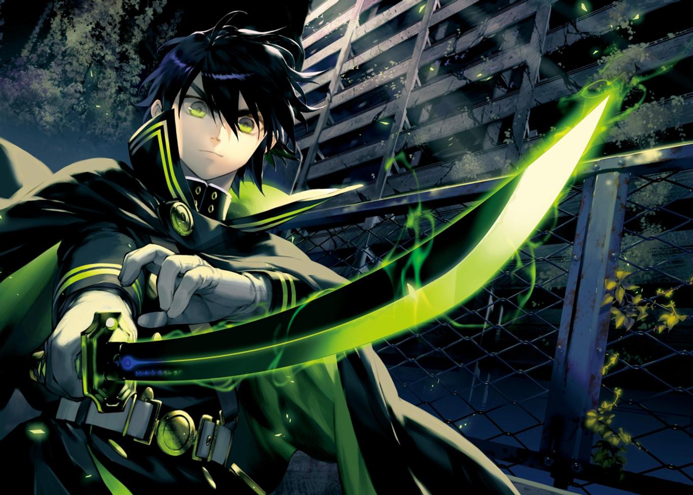 1366x976 Yūichirō Hyakuya HD Wallpaper and Background