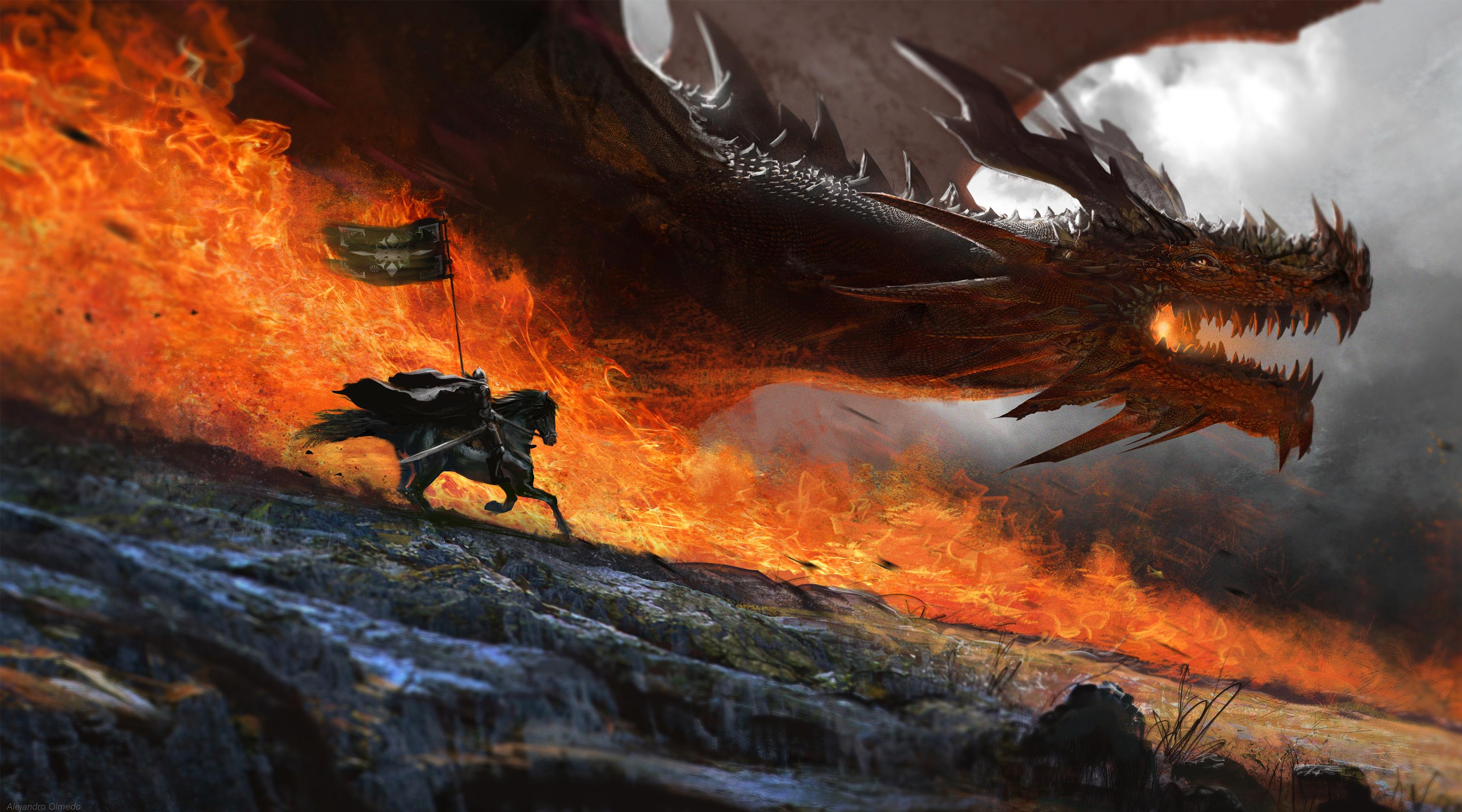 3600x2000 Fantasy Fire Breathing Dragon Wallpaper​ Quality Free Image And Transparent PNG Clipart