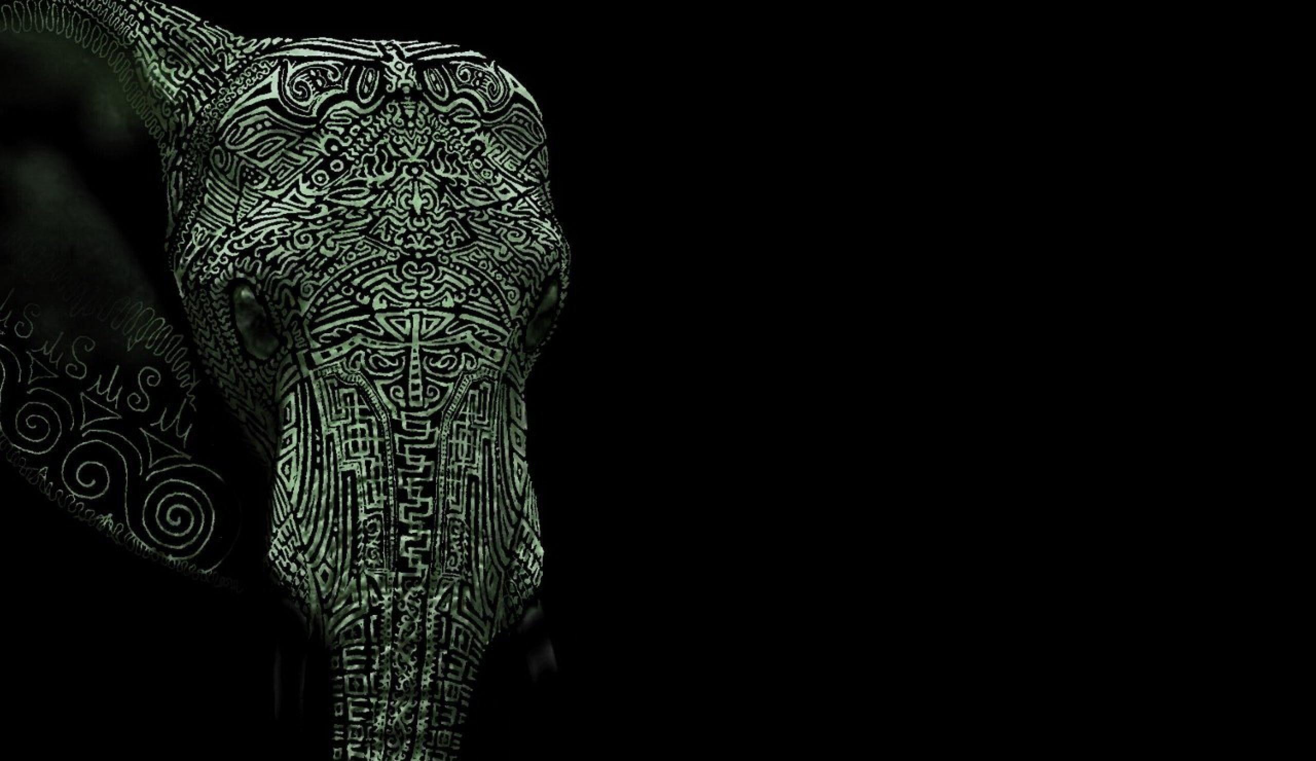2560x1480 Cute Tribal Elephant Wallpaper Wallpaper and Background