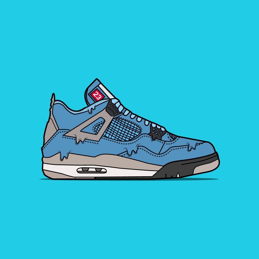 1080x1080 Jordan retro 4 x university blue