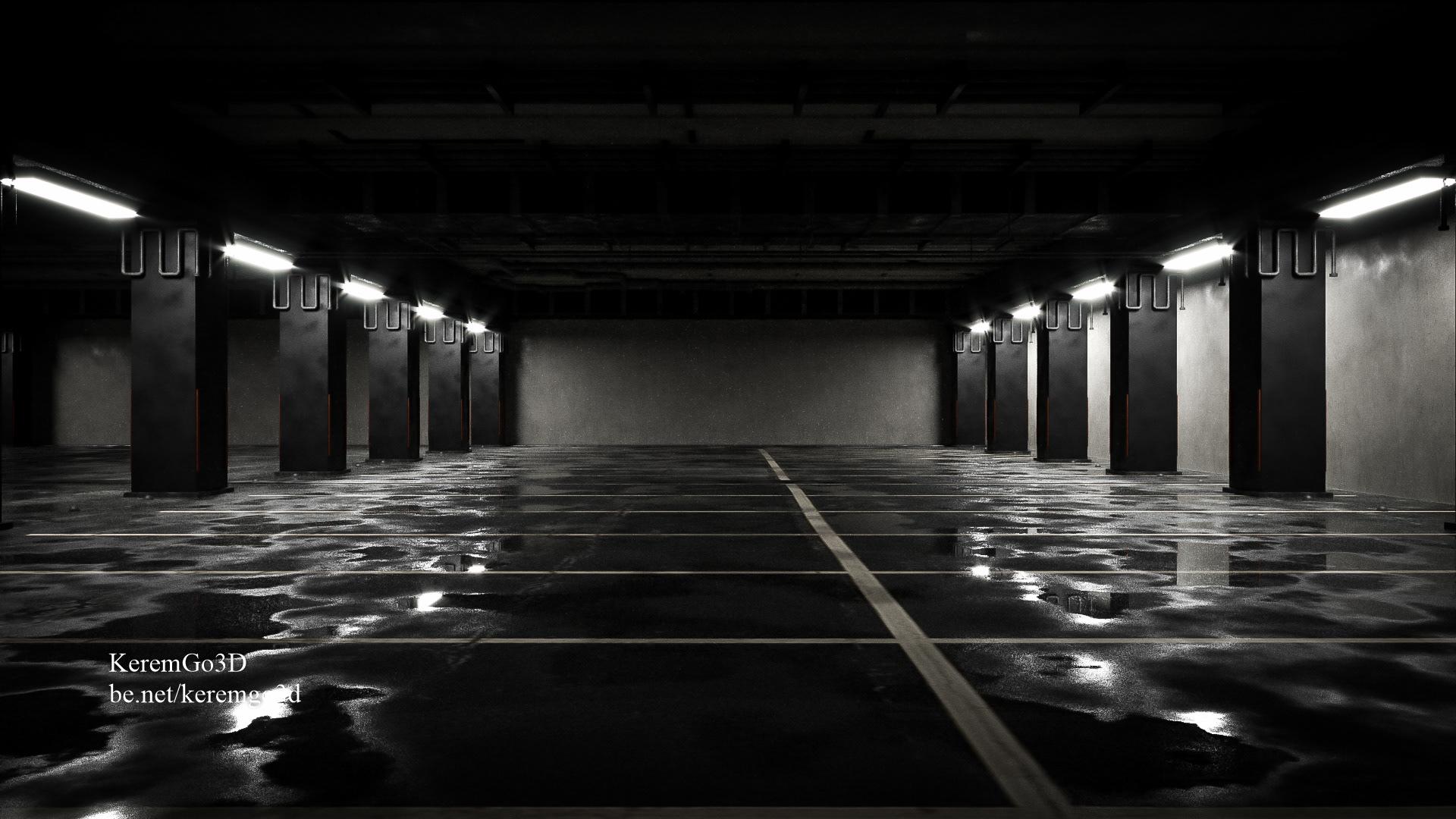 1920x1080 Parking Lot With Creepy Liminal Space Aesthetic