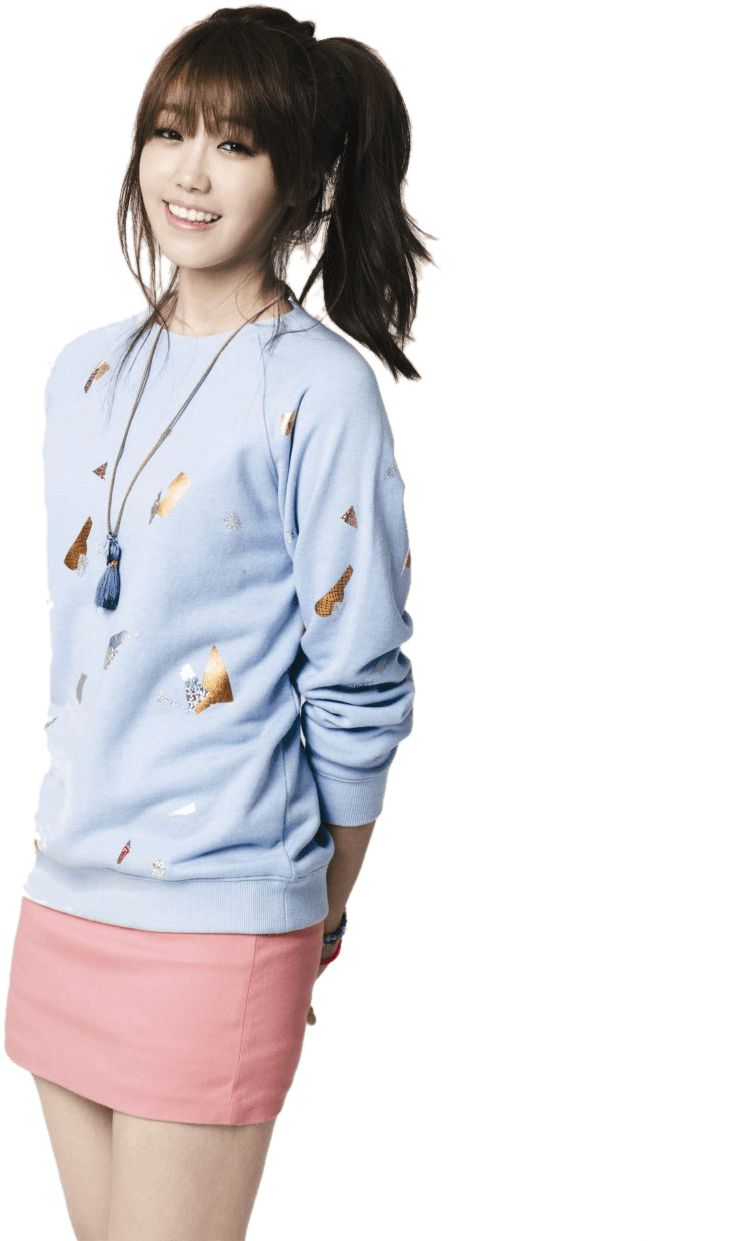 740x1241 Download Eunji Girl With Bangs PNG Image with No Background