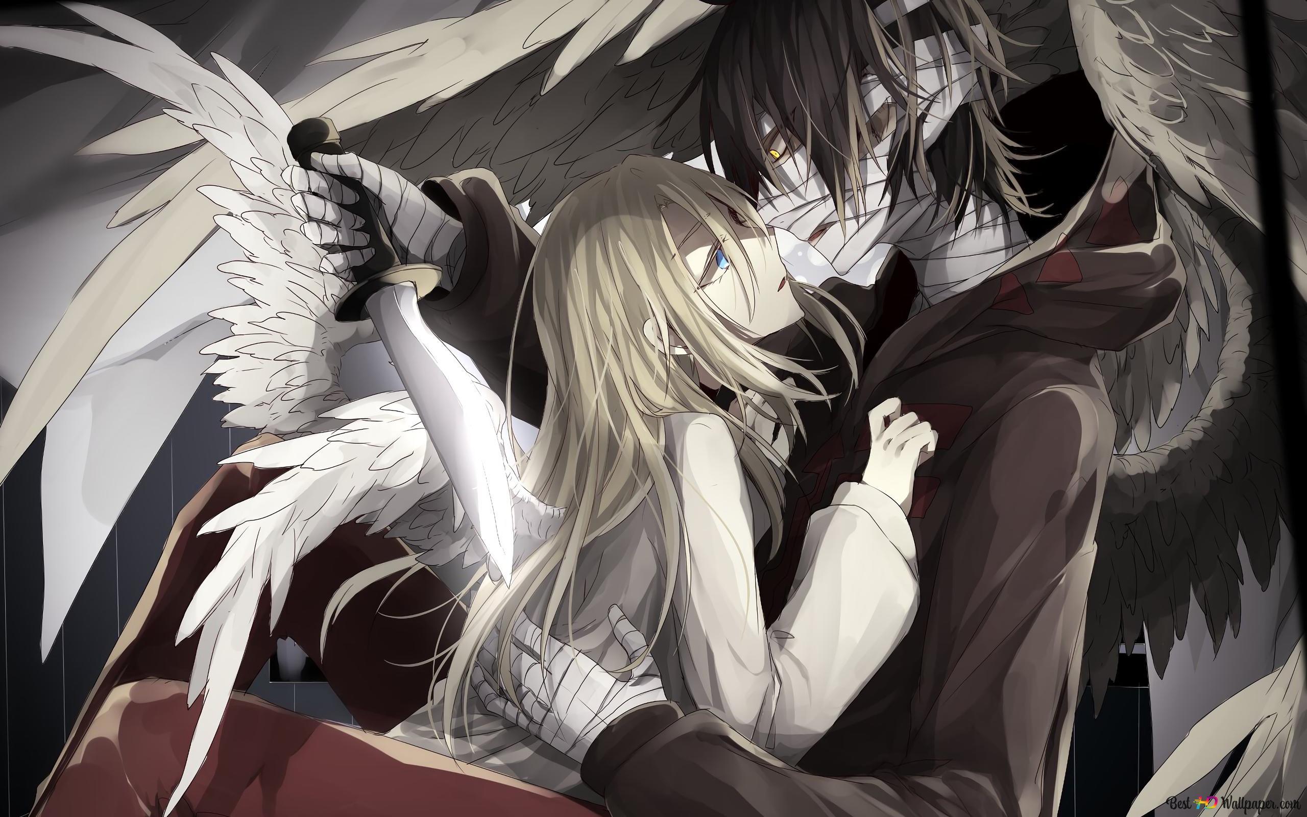 2560x1600 Satsuriku no tenshi, angel and demon 4K wallpaper download