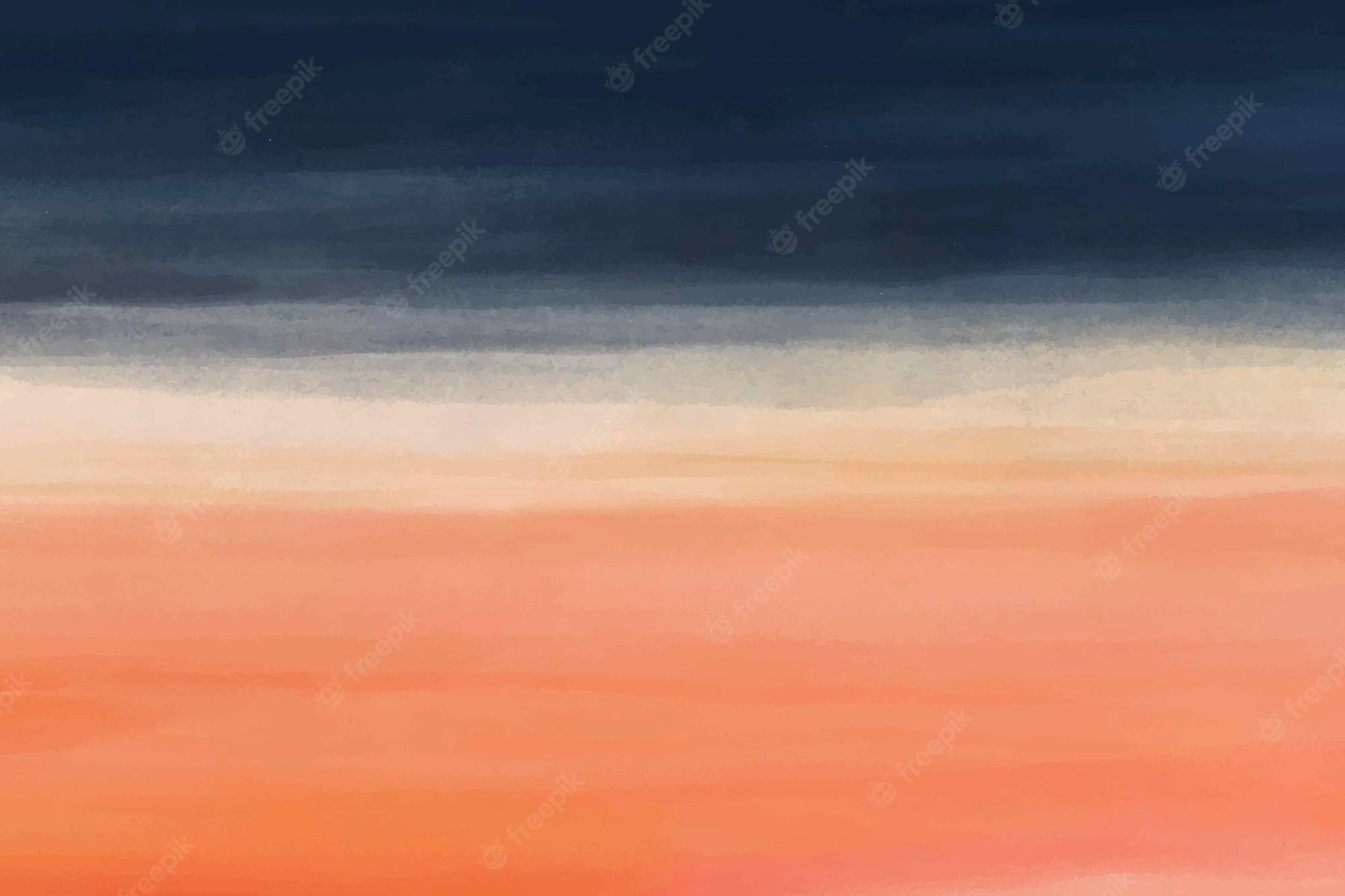 2000x1333 Free Vector. Orange blue watercolor background, desktop wallpaper abstract design vector