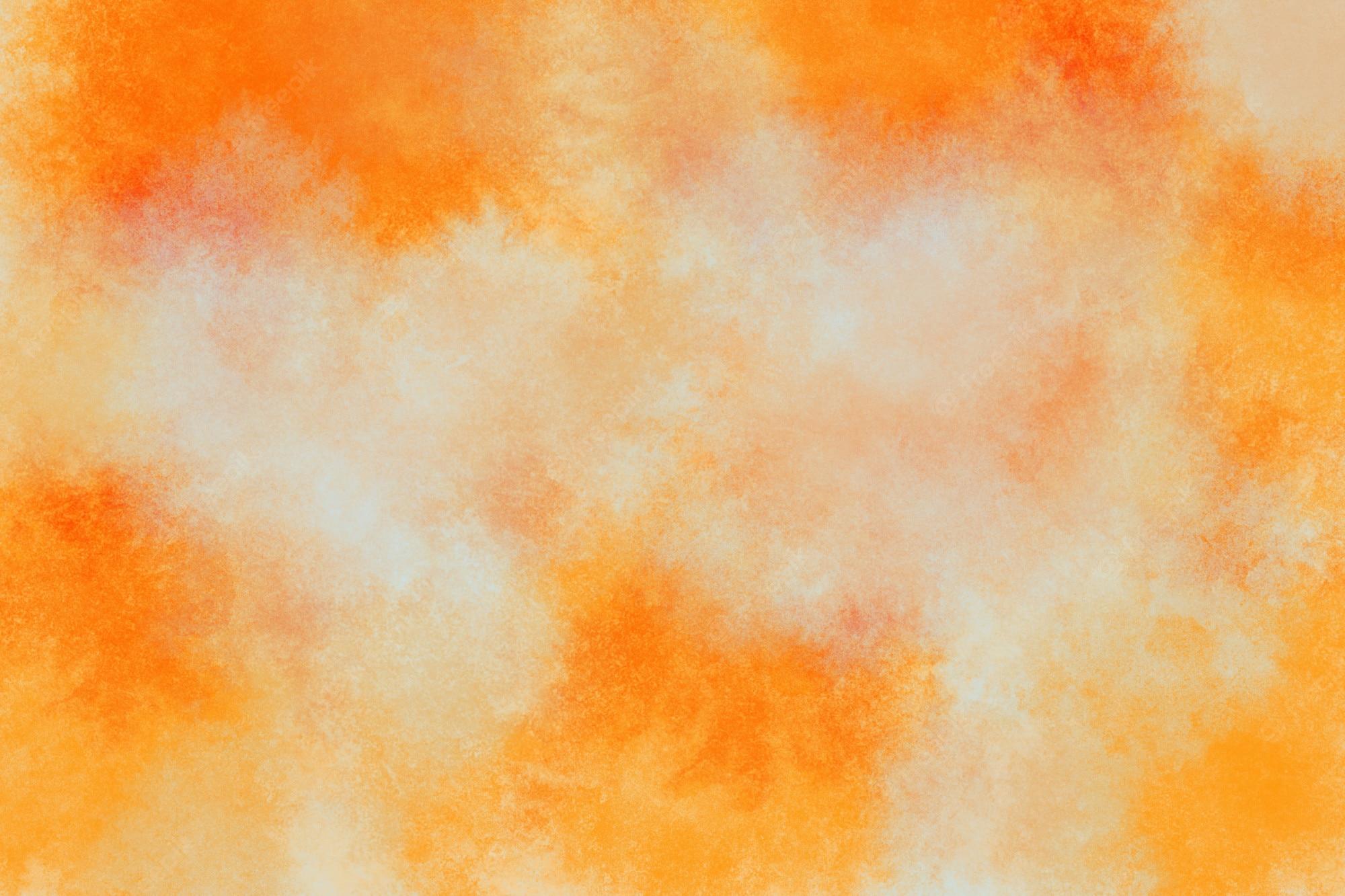 2000x1333 Premium Photo. Orange watercolor background wallpaper cloud