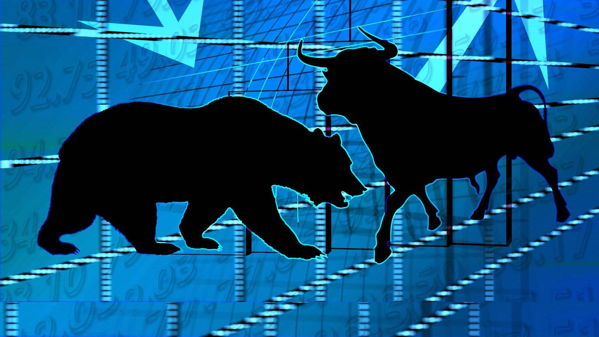1920x1080 Download Stock Market Bear And Bull Icon Wallpaper