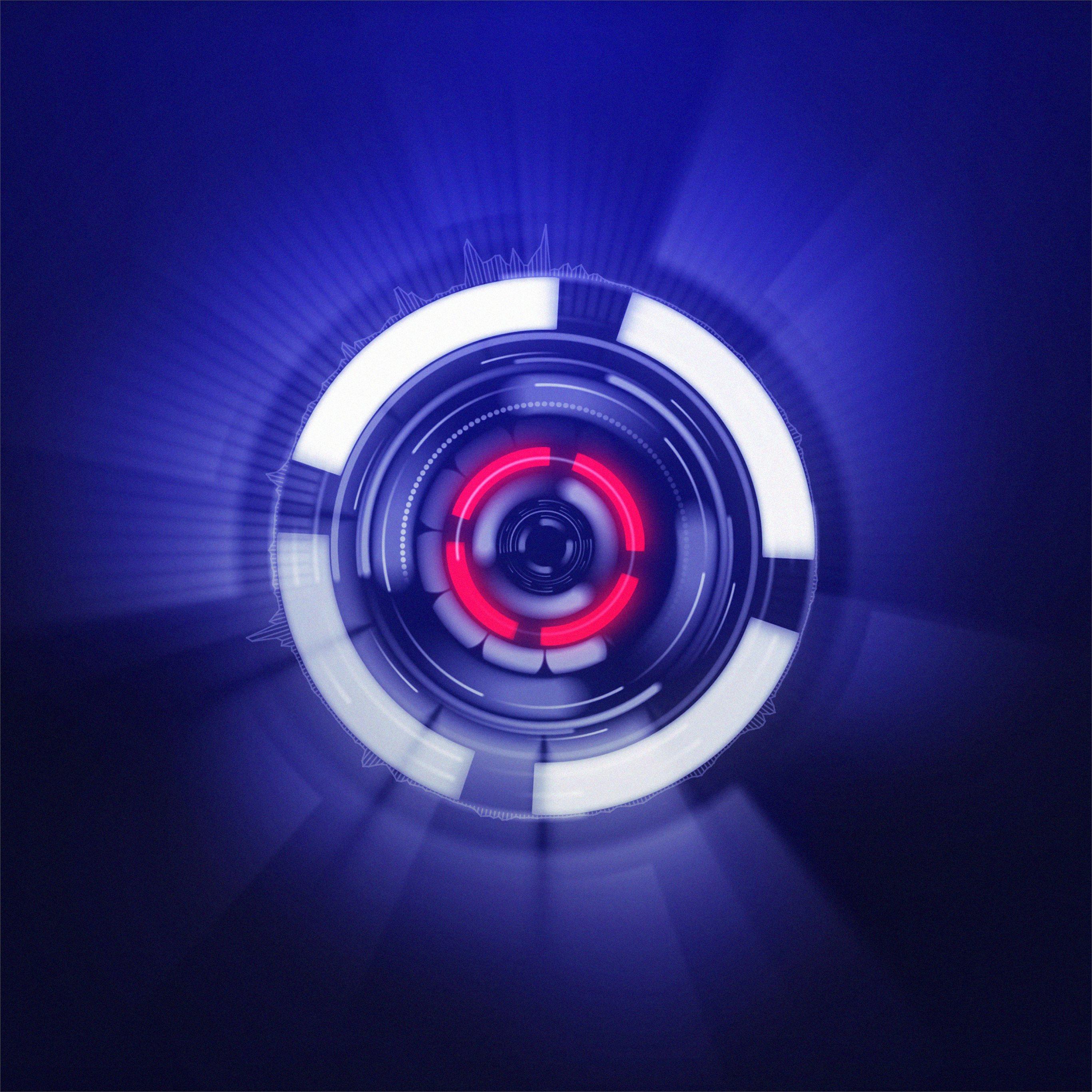 2732x2732 neon sphere red blue purple 4k iPad Air Wallpaper Free Download