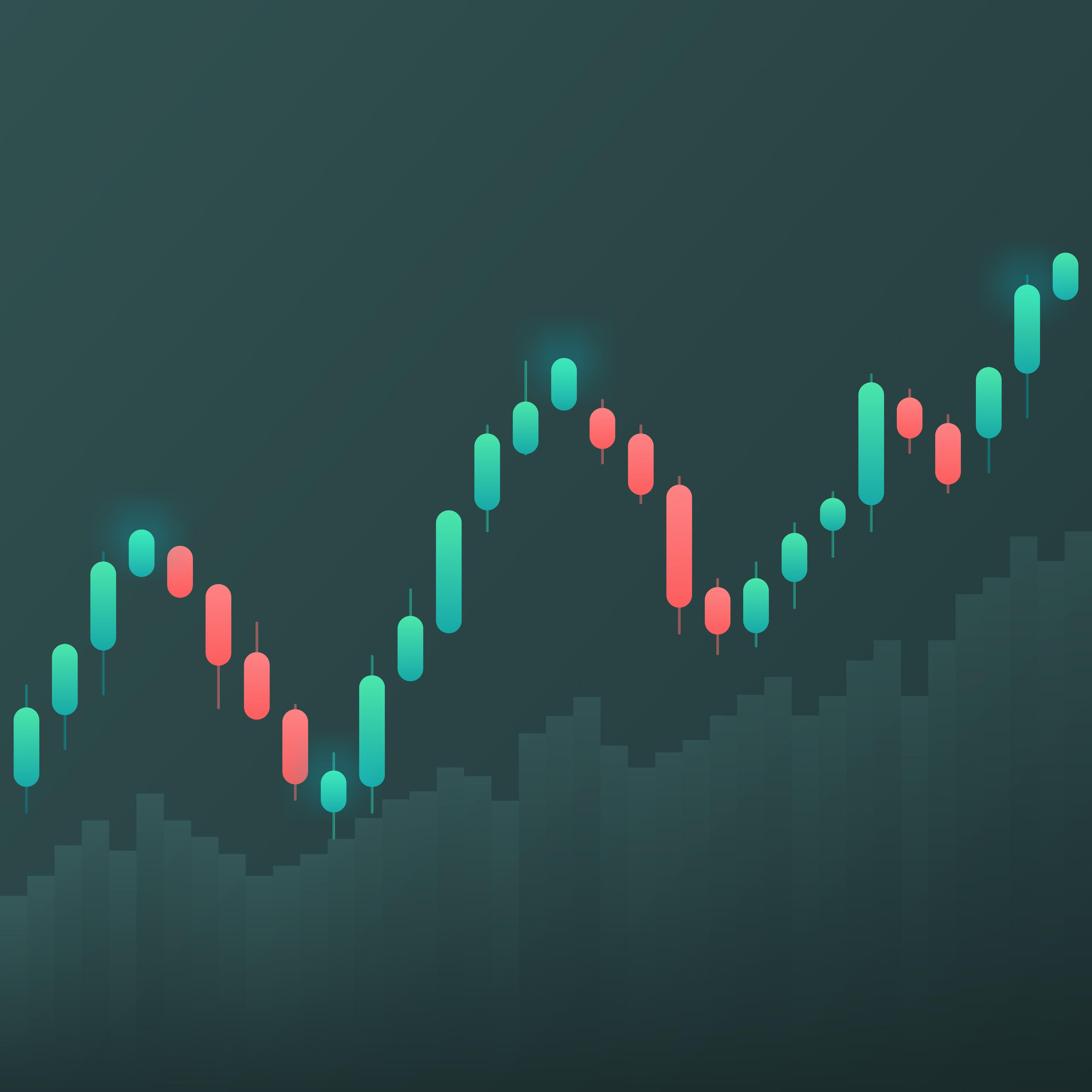 3333x3333 Display of stock market quotes. Candlestick on a white background. Investment trading in the stock market. Vector