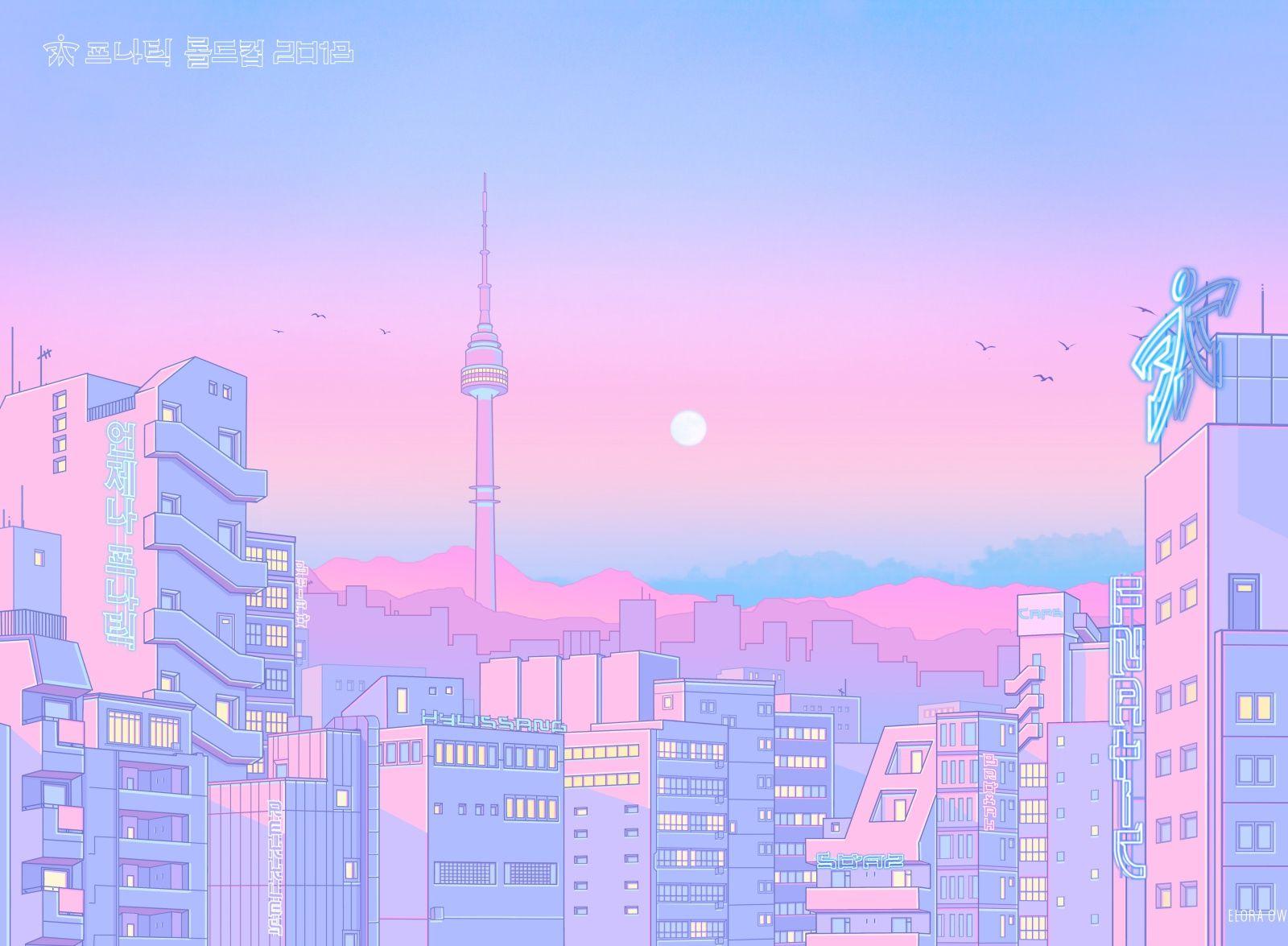 1600x1175 Seoul for Fnatic Fanzine. Aesthetic desktop wallpaper, Scenery wallpaper, Cute desktop wallpaper