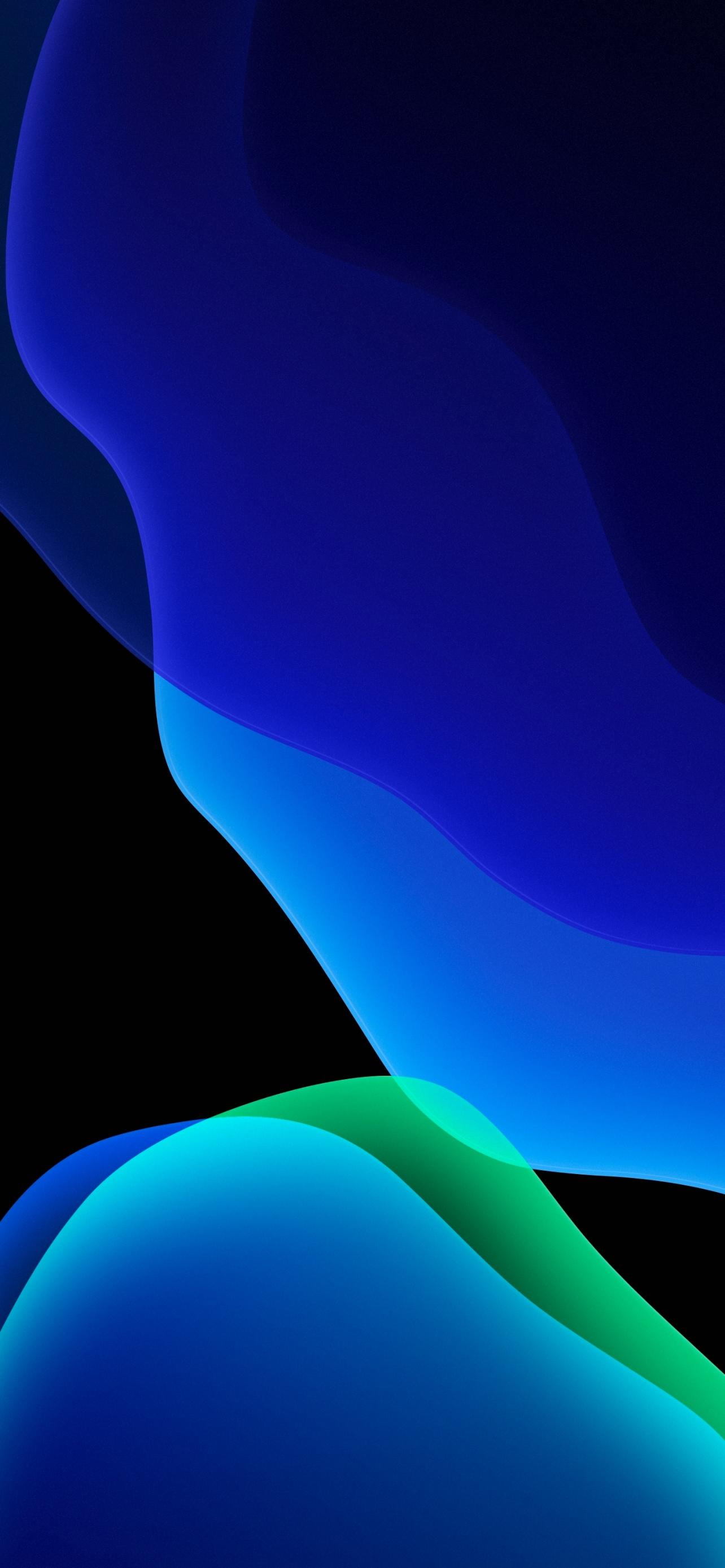 1284x2778 iOS 13 Wallpaper 4K, Stock, iPadOS, Blue, Abstract