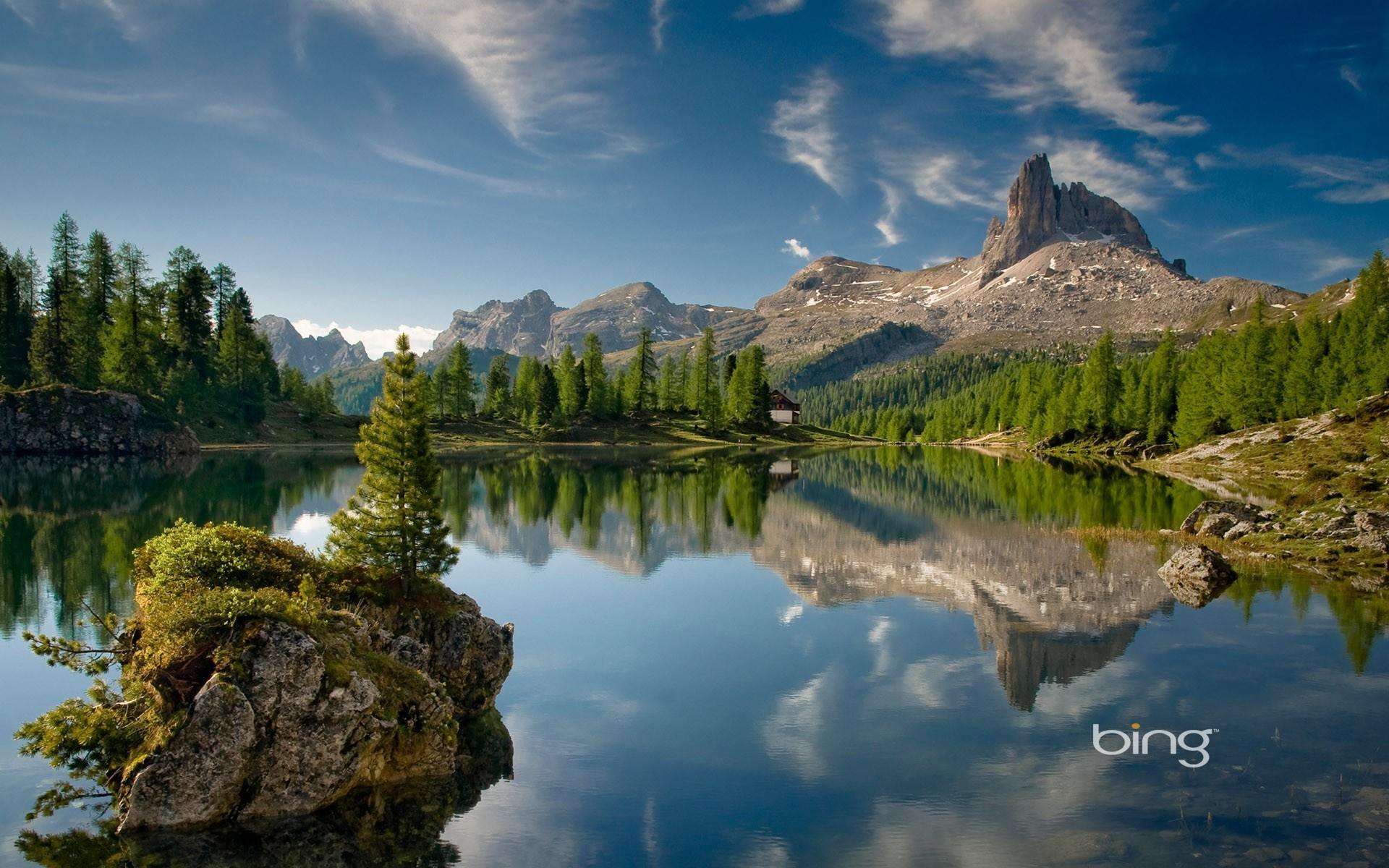1920x1200 trees, landscape, forest, mountains, lake, water, nature, reflection, sky, cabin, national park, summer, Dolomites mountains, valley, wilderness, Alps, cloud, tree, autumn, mountain, reservoir, tarn, loch, computer wallpaper, mountainous