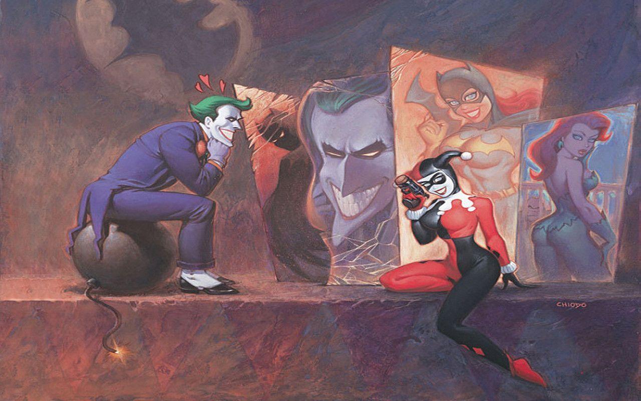 1280x800 Joker And Harley Quinn Wallpaper