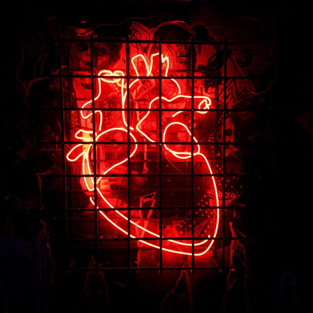1000x1000 heart neon signage photo