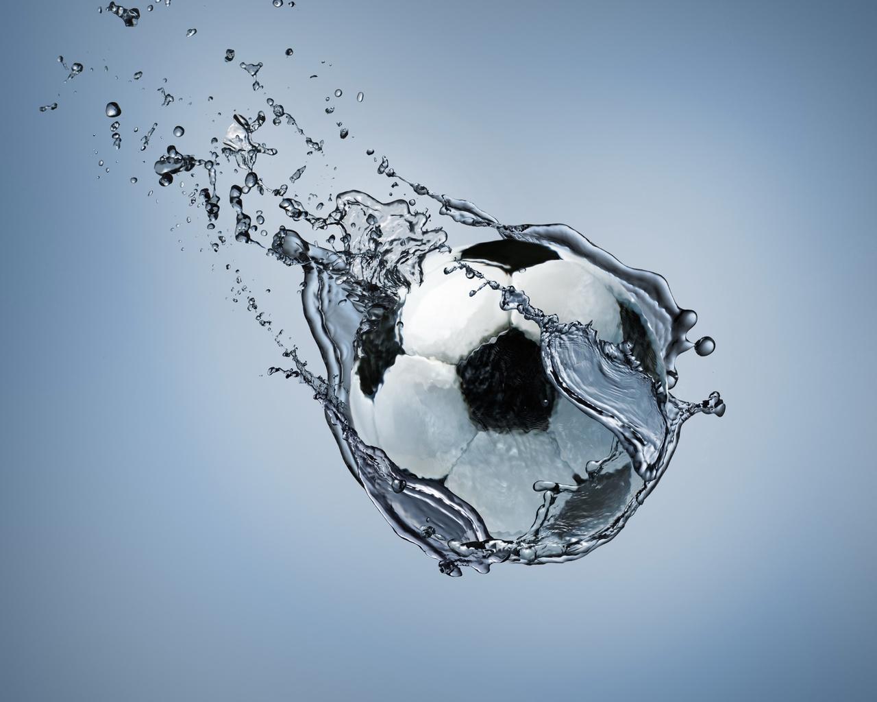 1280x1024 Football Water Splash 1280x1024 Resolution HD 4k Wallpaper, Image, Background, Photo and Picture