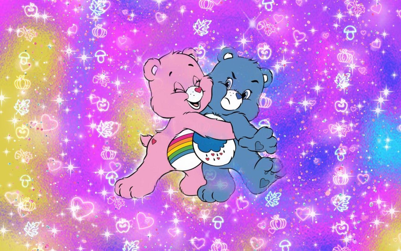 1280x800 Care bear pink and blue purple aesthetic desktop wallpaper. Pink wallpaper iphone, Aesthetic desktop wallpaper, Wallpaper