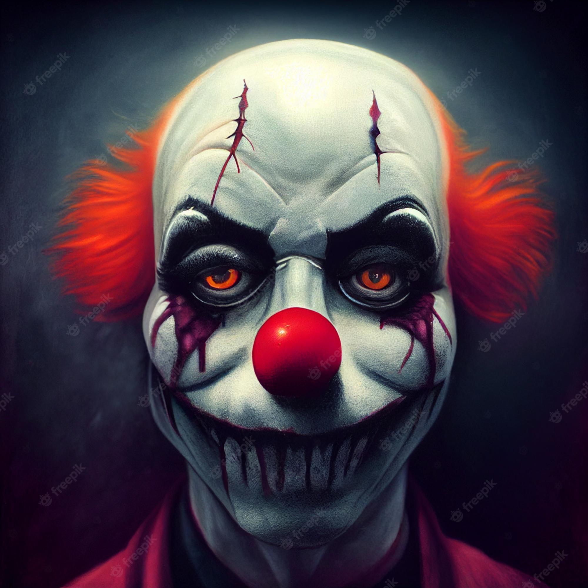 2000x2000 Scary Clown Face Image