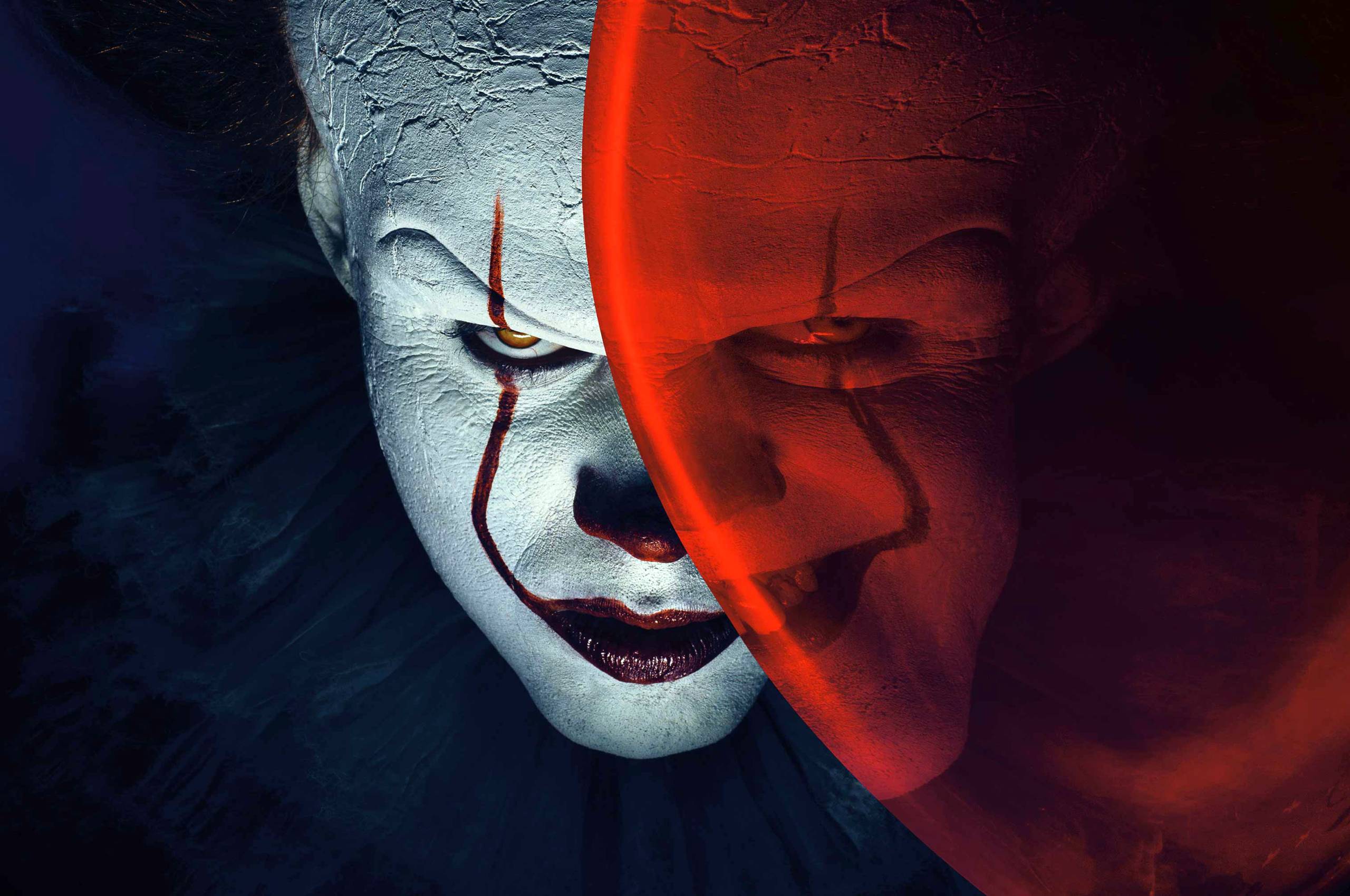 2560x1700 Bill Skarsgård From IT As Pennywise Clown Chromebook Pixel Wallpaper, HD Movies 4K Wallpaper, Image, Photo and Background