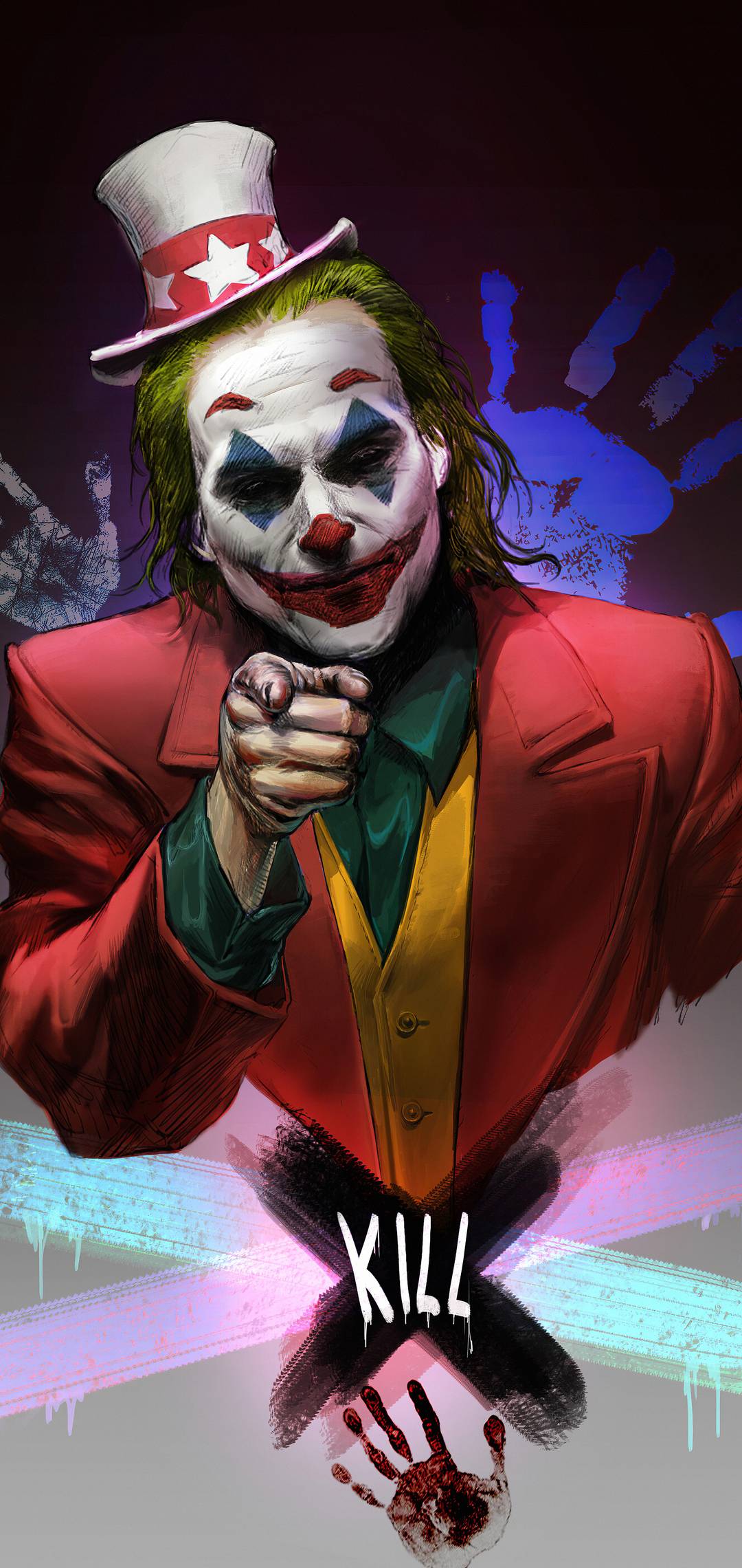 1080x2280 Joker Clown Face One Plus Huawei p Honor view Vivo y Oppo f Xiaomi Mi A2 HD 4k Wallpaper, Image, Background, Photo and Picture