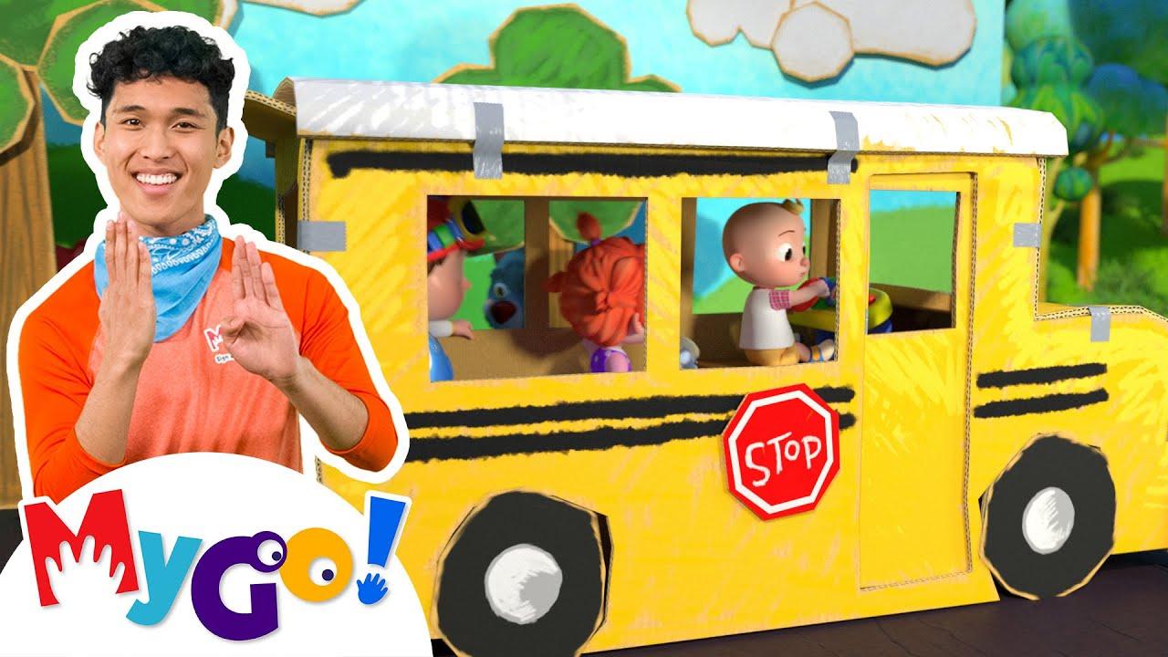 1280x720 Wheels on the Bus (Play Version). CoComelon Rhymes. MyGo! Sign Language For Kids