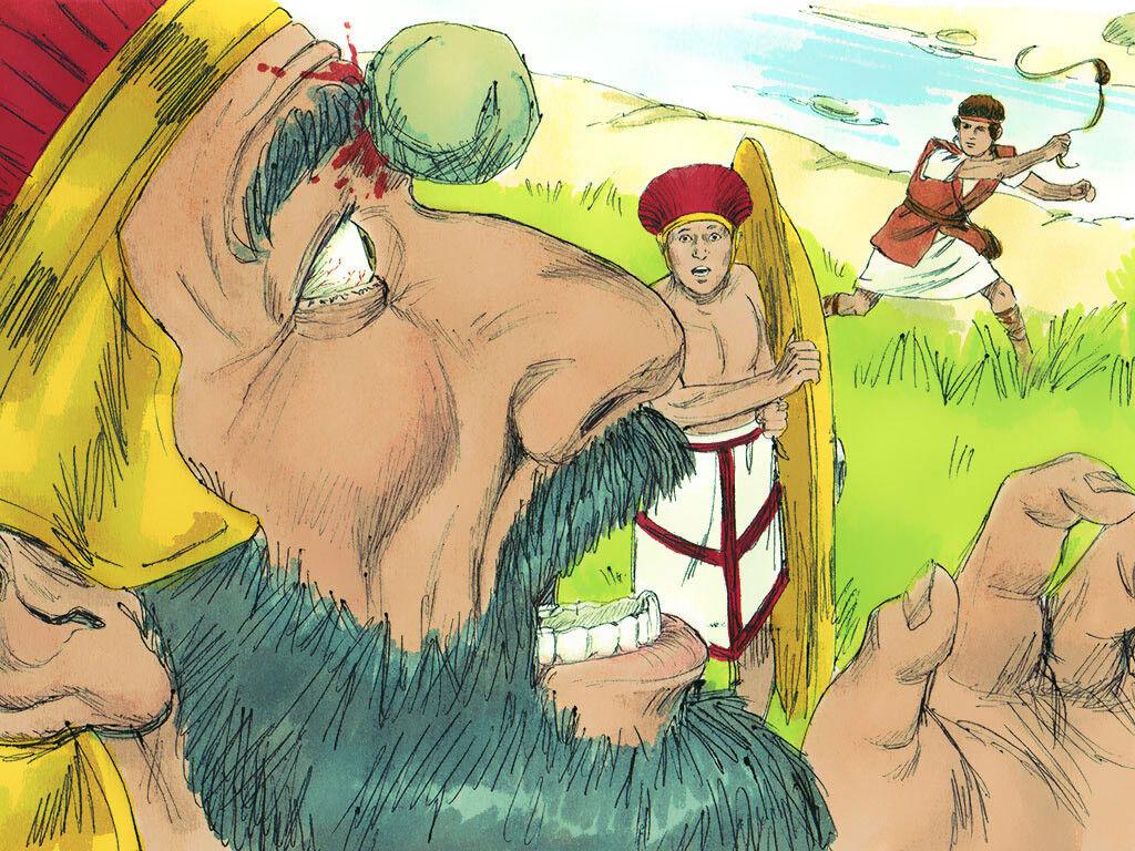 1024x768 FreeBibleimage - David And Goliath - David Trusts God And Fights The Philistine Giant Goliath (1 Samuel 17:1 58)