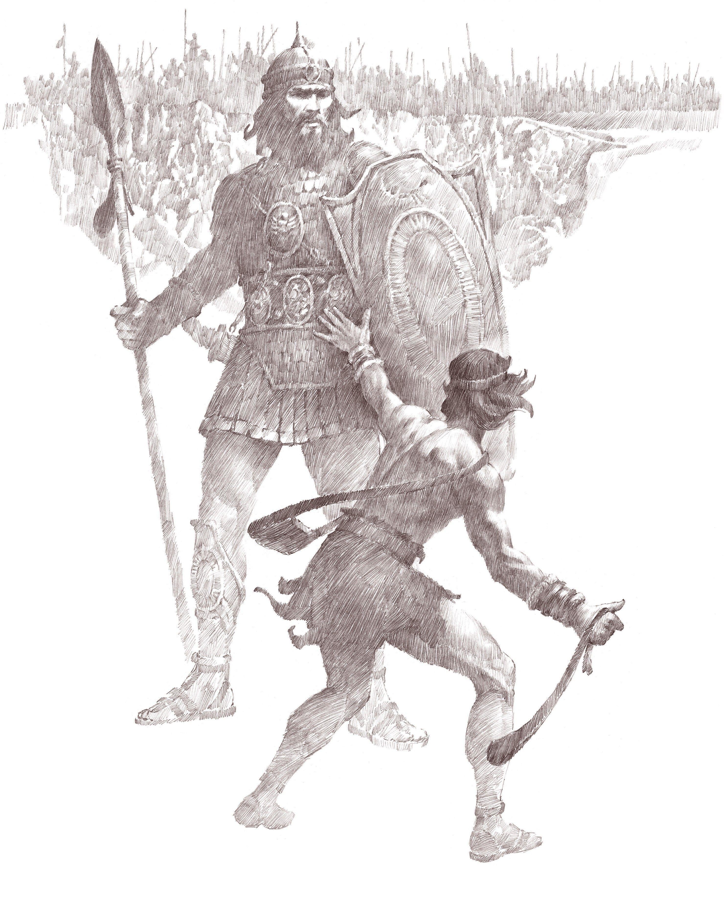 2961x3666 David Slays Goliath