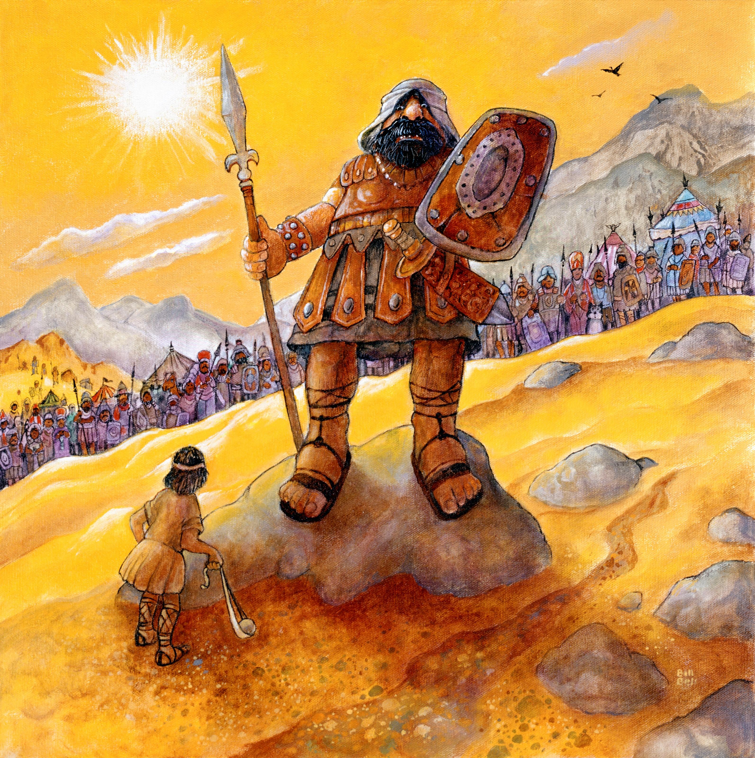 3188x3200 David And Goliath Mural Wallpaper Your Way