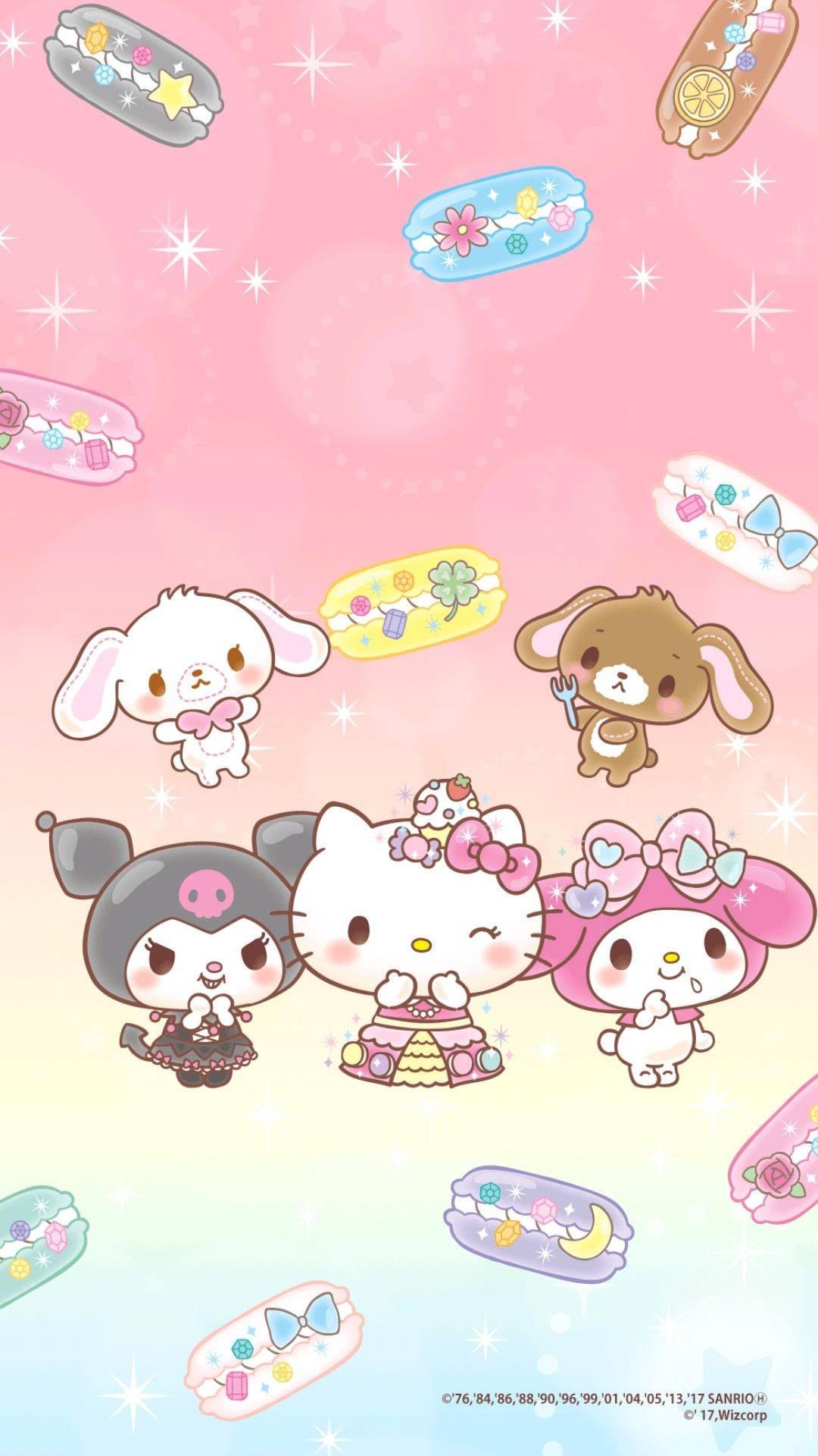 1080x1920 Download My Melody And Hello Kitty Wallpaper