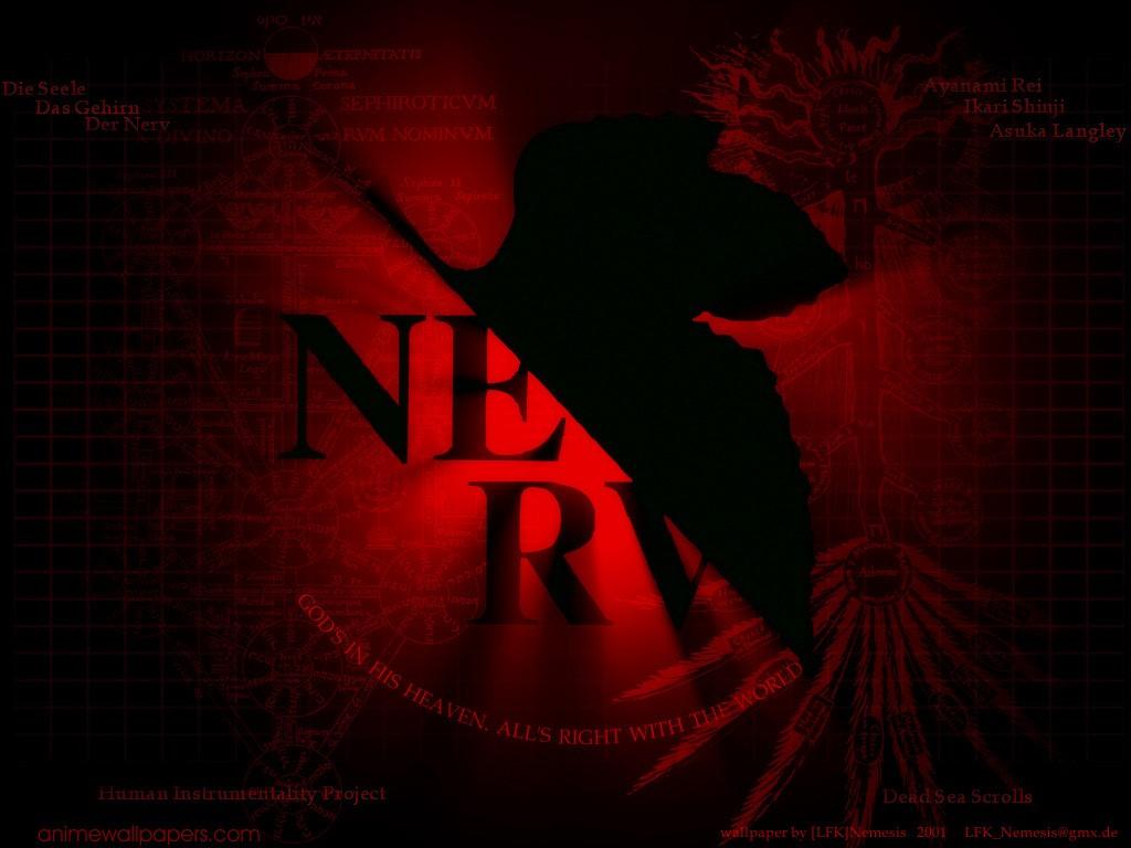 1024x768 Nerv, Red, Neon Genesis Evangelion Wallpaper HD / Desktop and Mobile Background