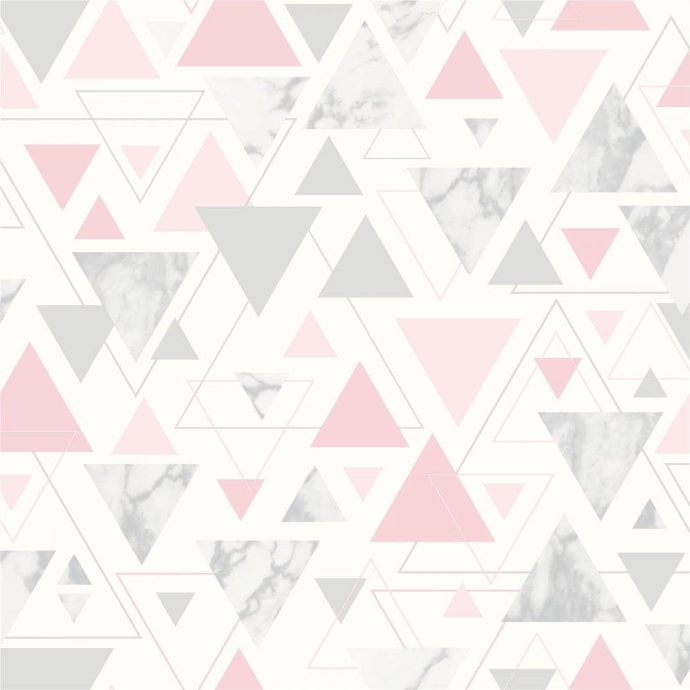 Pink And Grey Wallpaper  Olenka Design