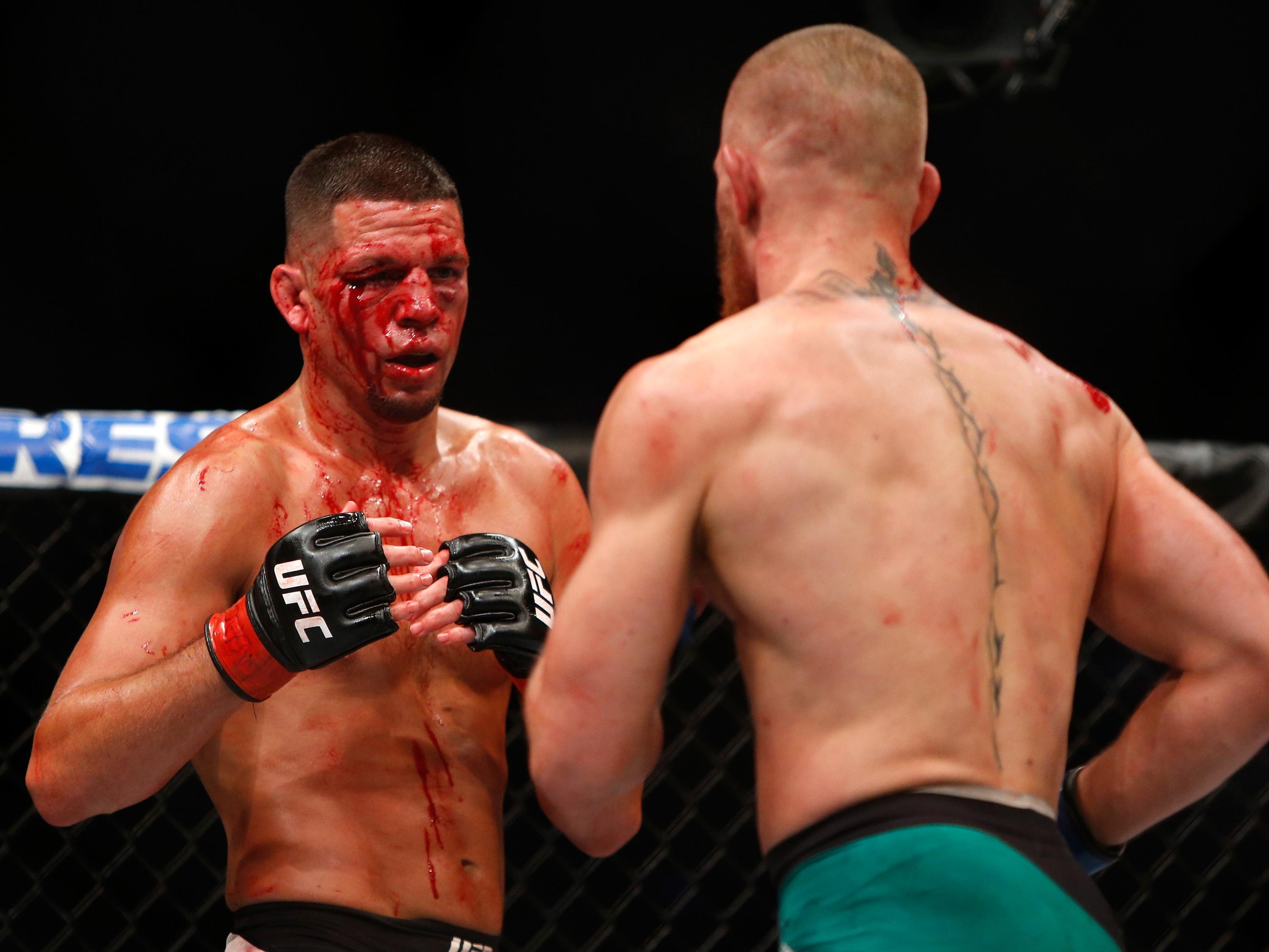 3000x2251 PICS: Nate Diaz's face looked like something from a horror film during fight with Conor McGregor. JOE is the voice of Irish people at home and abroad