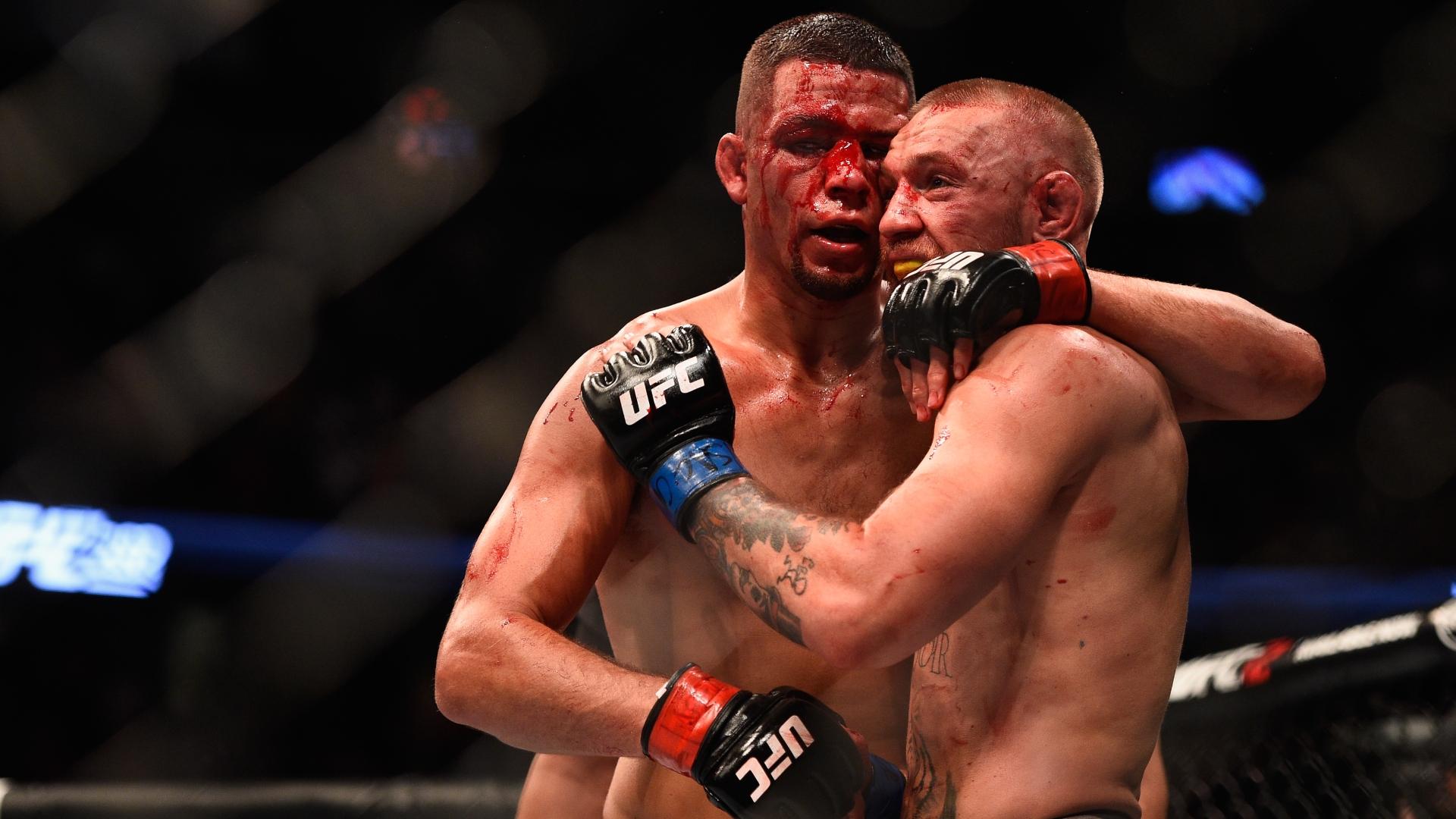 1920x1080 Conor McGregor and Nate Diaz trade blows in new verbal war with Irishman stating: 'you couldn't even win the belt UFC made for you'