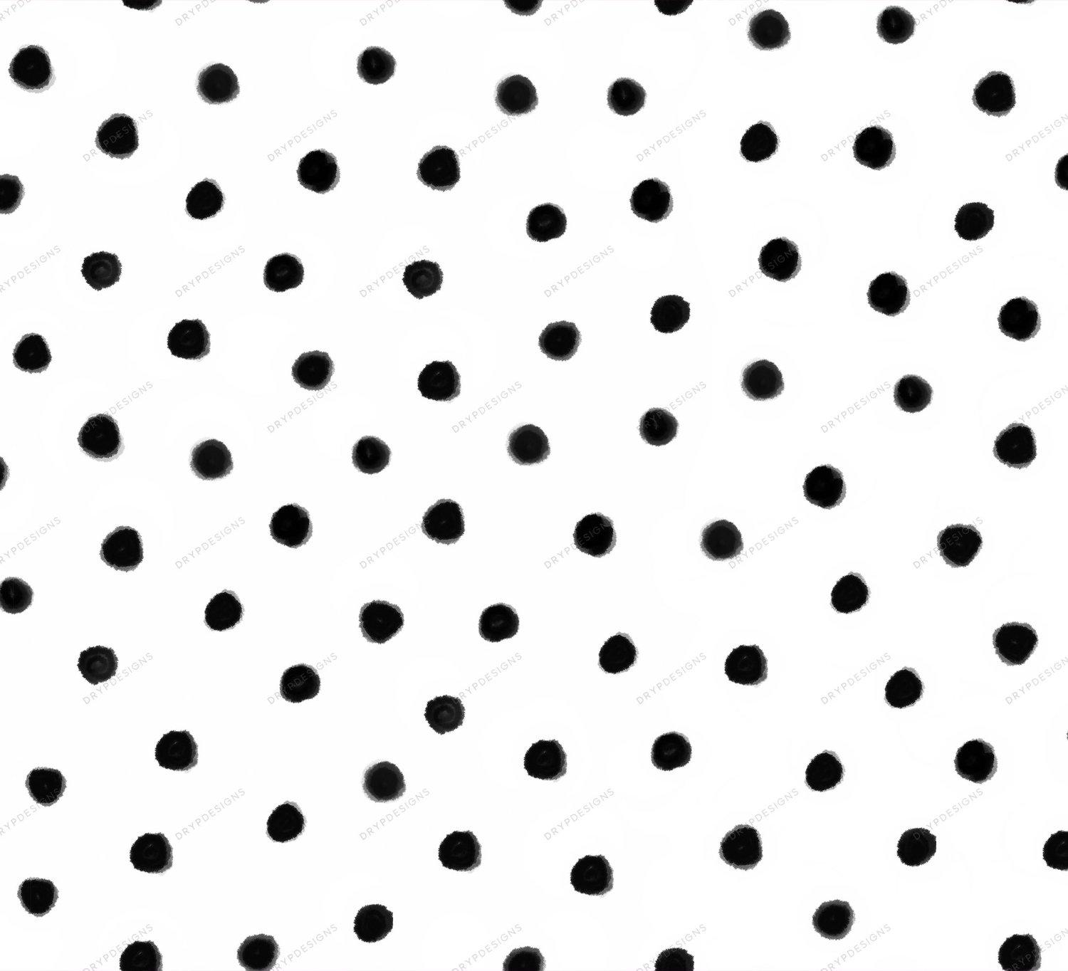 1500x1364 Black + White Polka Dots Seamless Pattern