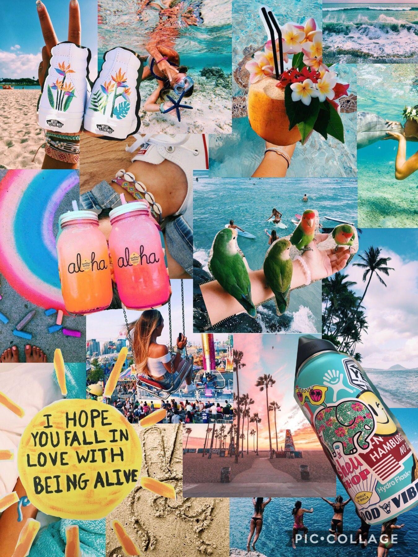 1350x1800 Collage For Summer Wallpaper