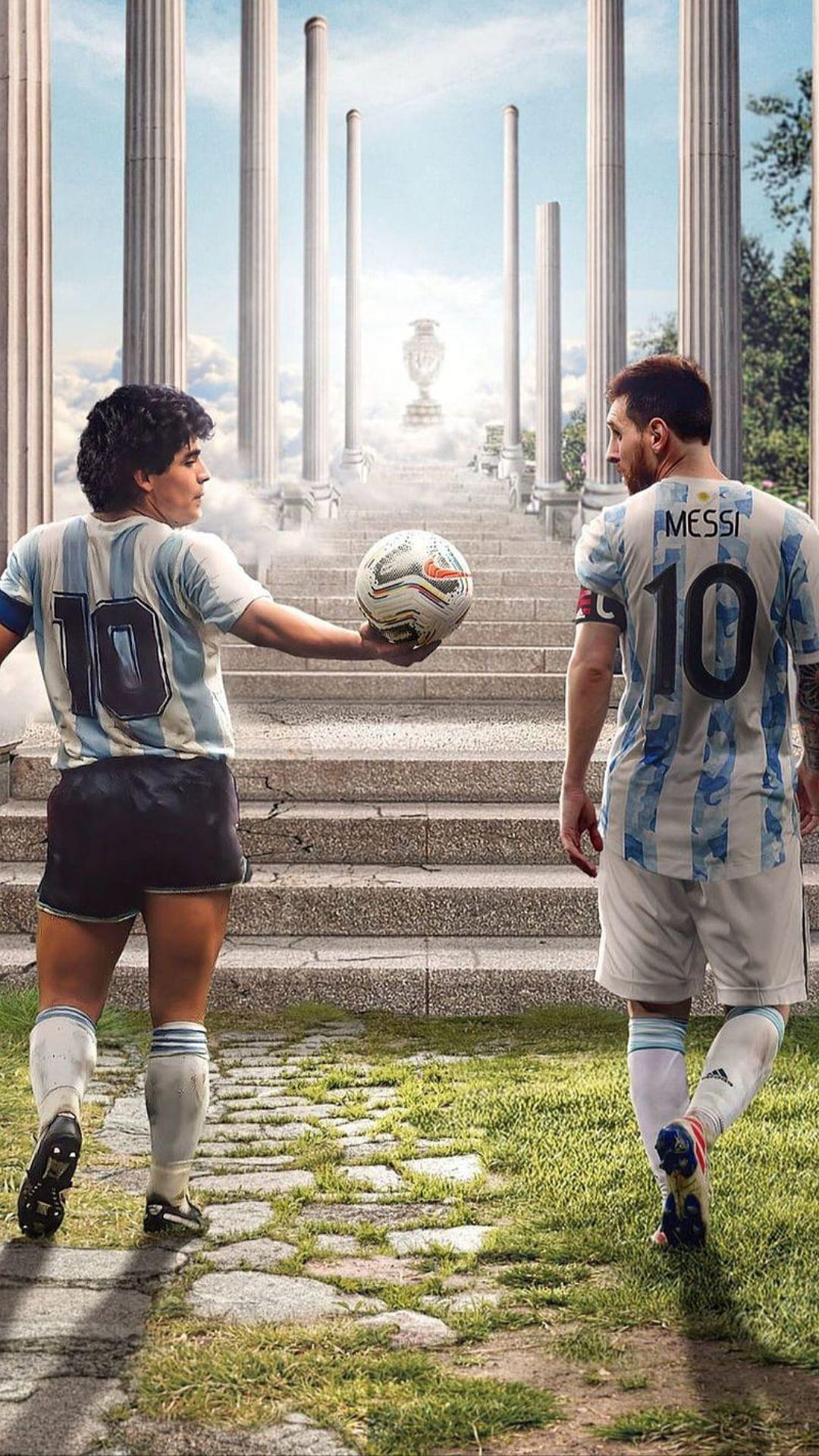 1080x1920 Messi and Maradona Wallpaper Messi and Maradona Wallpaper Download