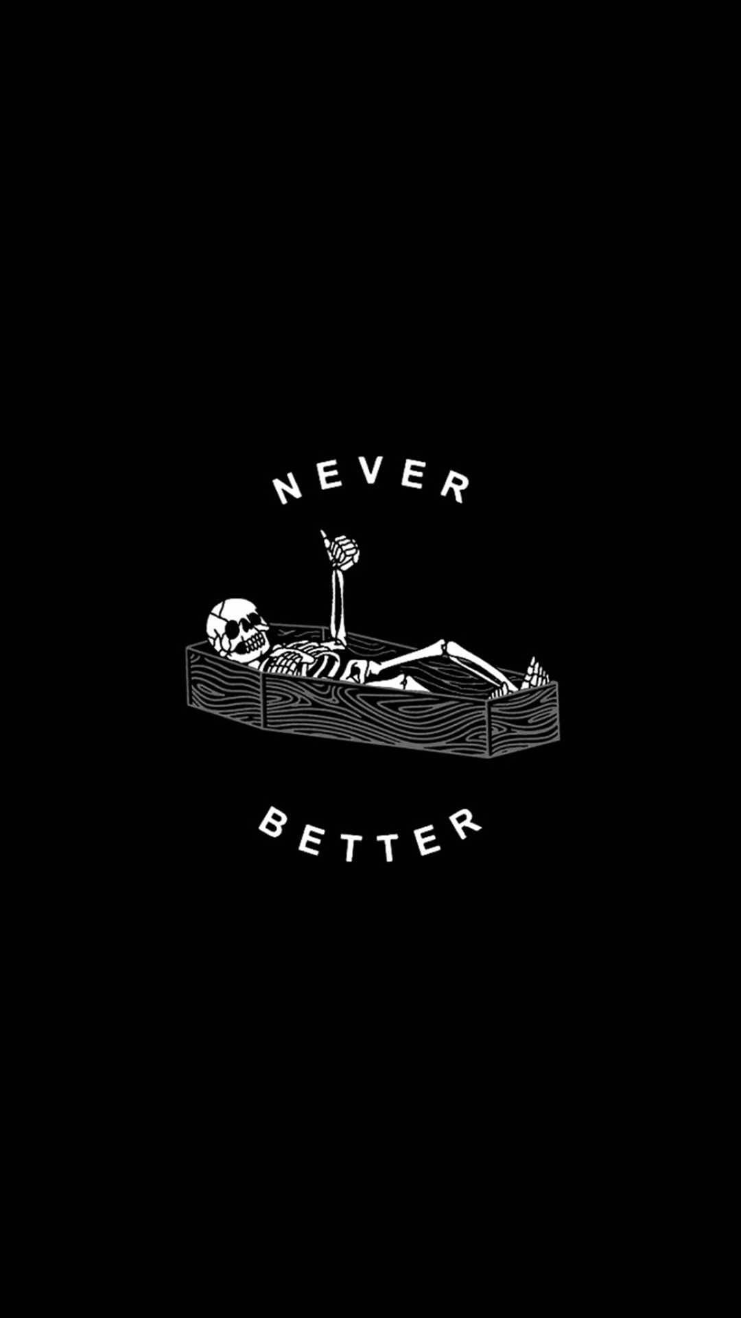 1080x1920 Download Skeleton On Coffin Halloween iPhone Wallpaper