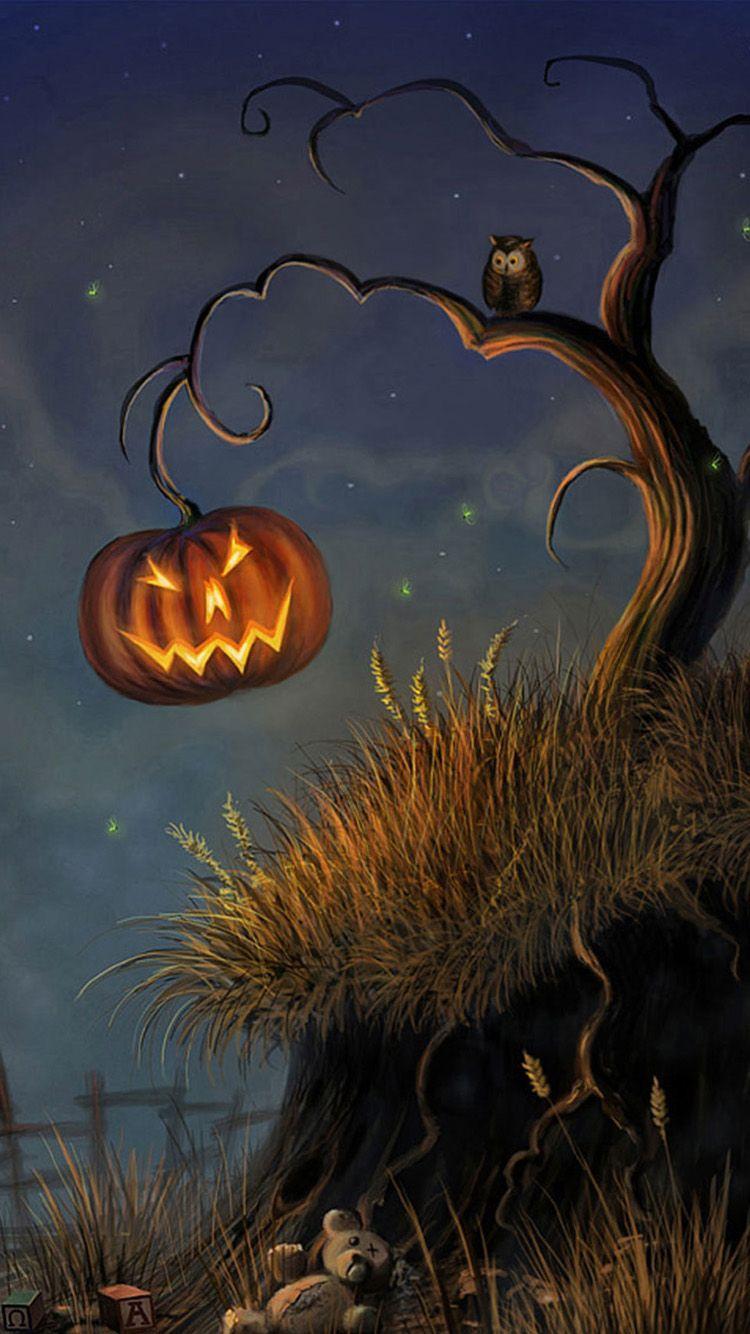 750x1334 Vintage Halloween Android Wallpaper
