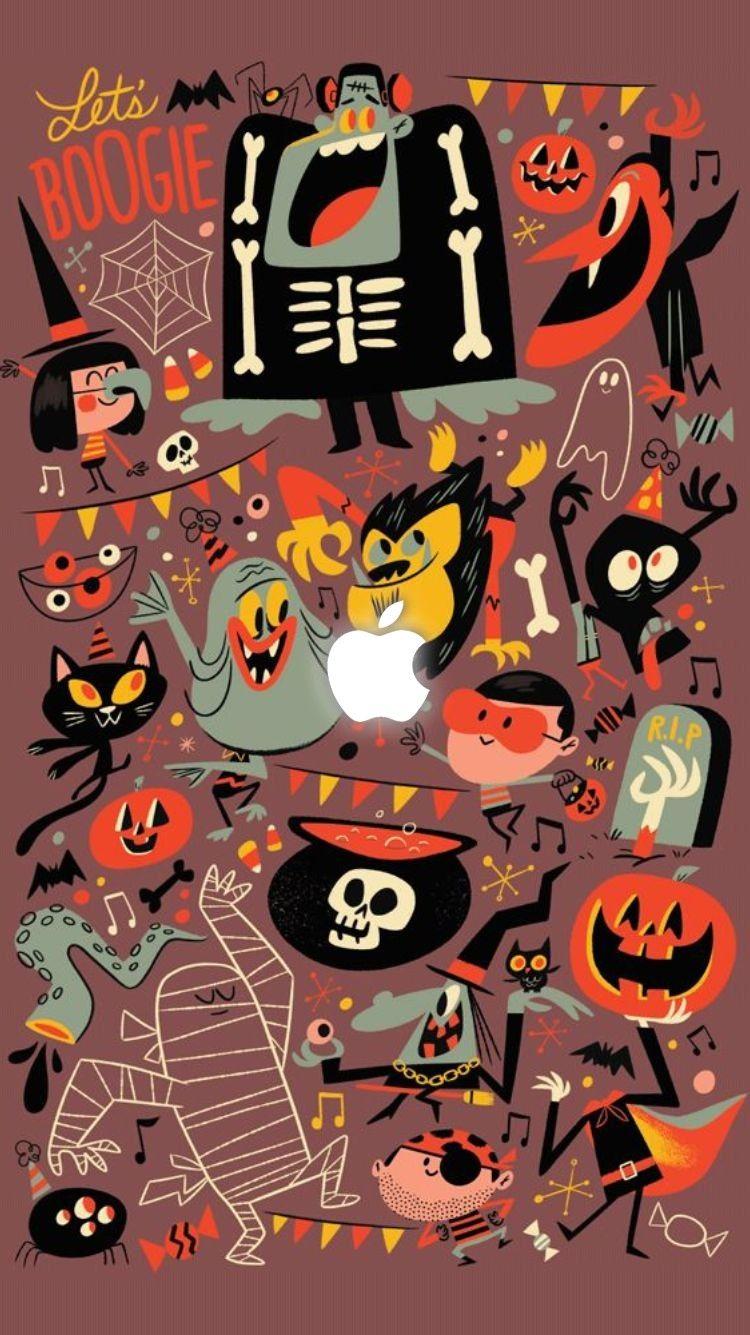 750x1335 Android Halloween Vintage Wallpaper