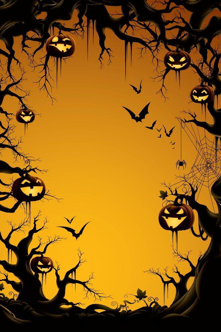 736x1104 Vintage Halloween Wallpaper