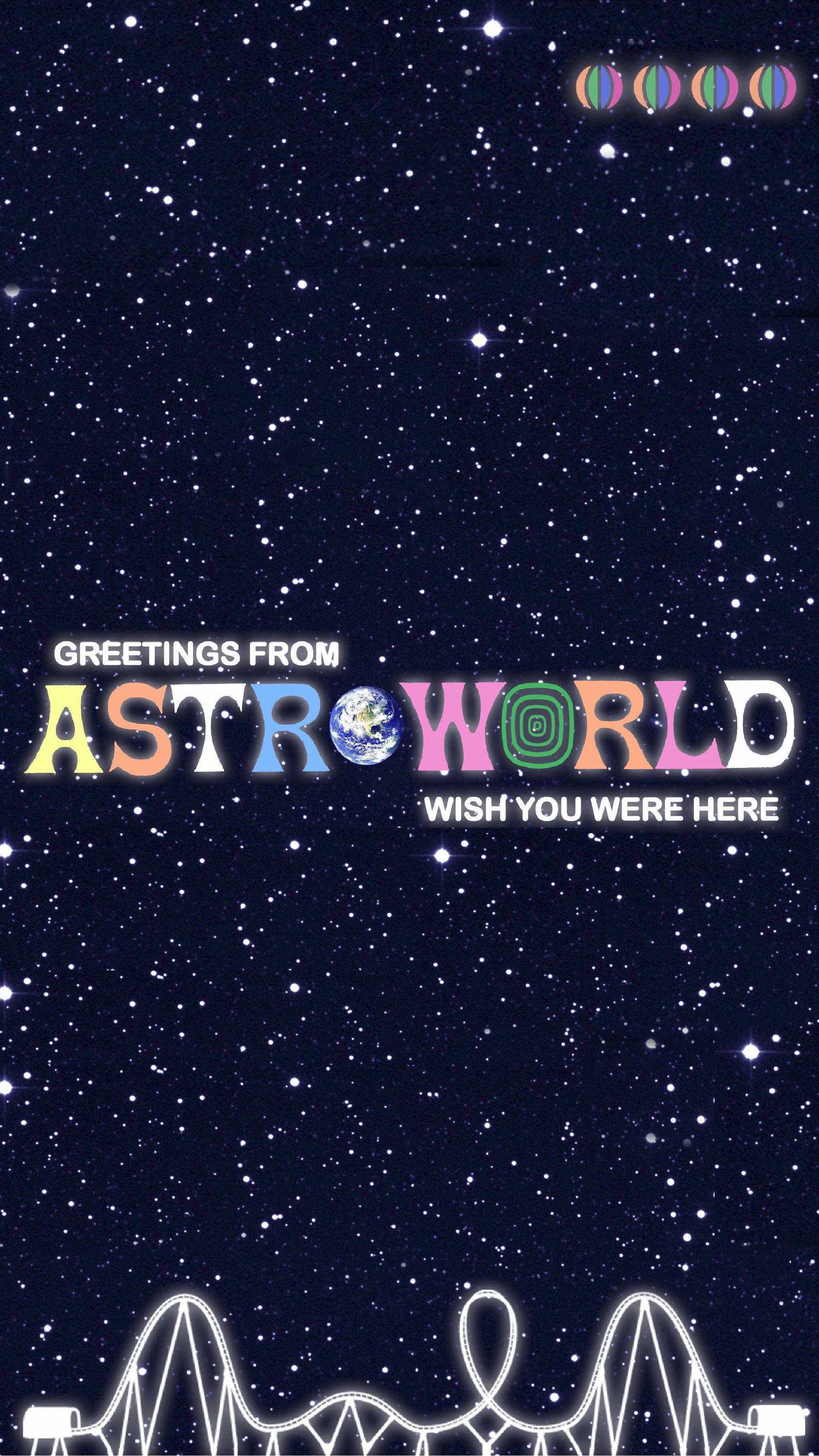 2048x3643 Download Travis Scott Astroworld Multiple Balloons Wallpaper