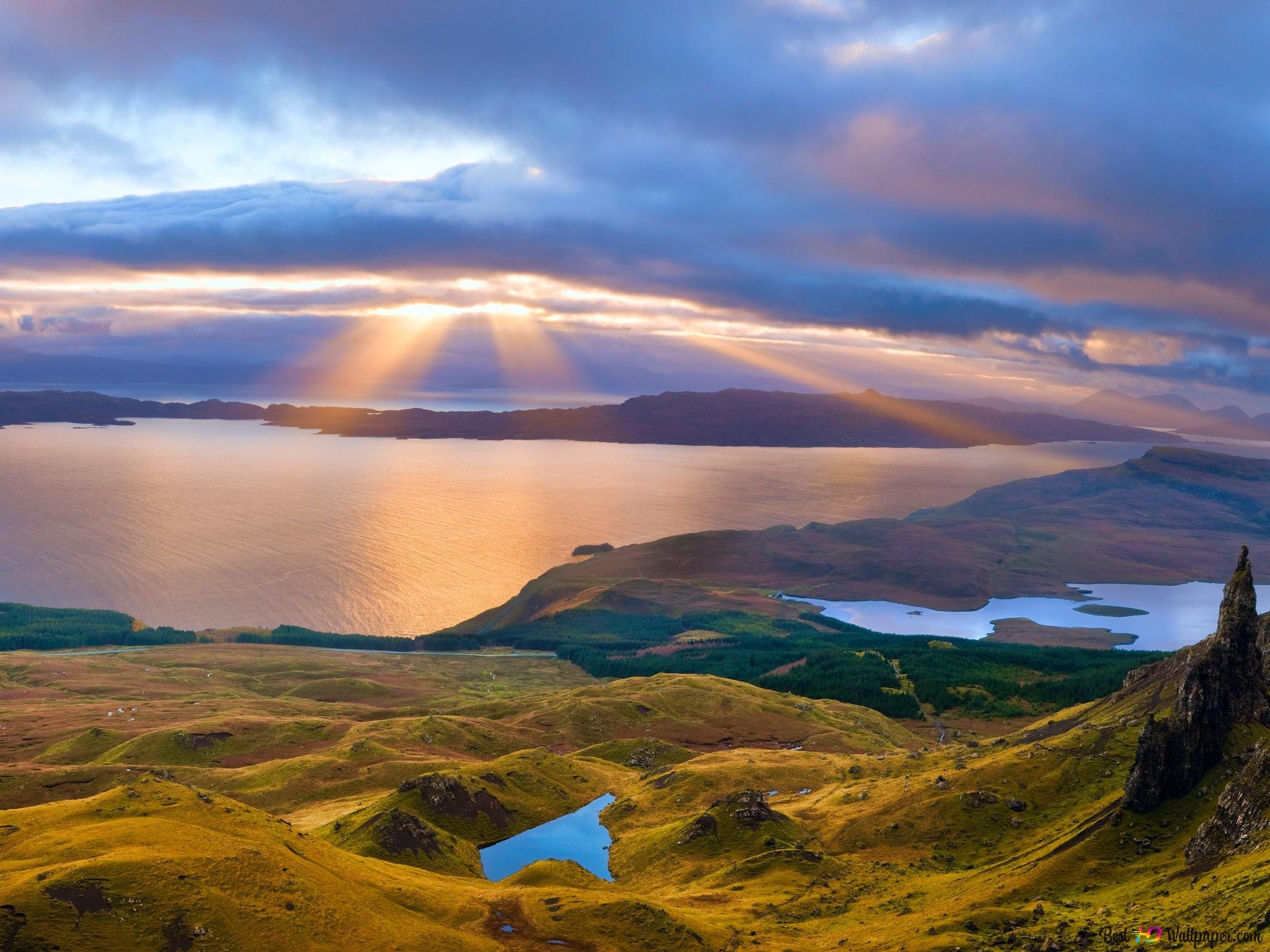 2048x1536 Mountains in Scotland 4K wallpaper download