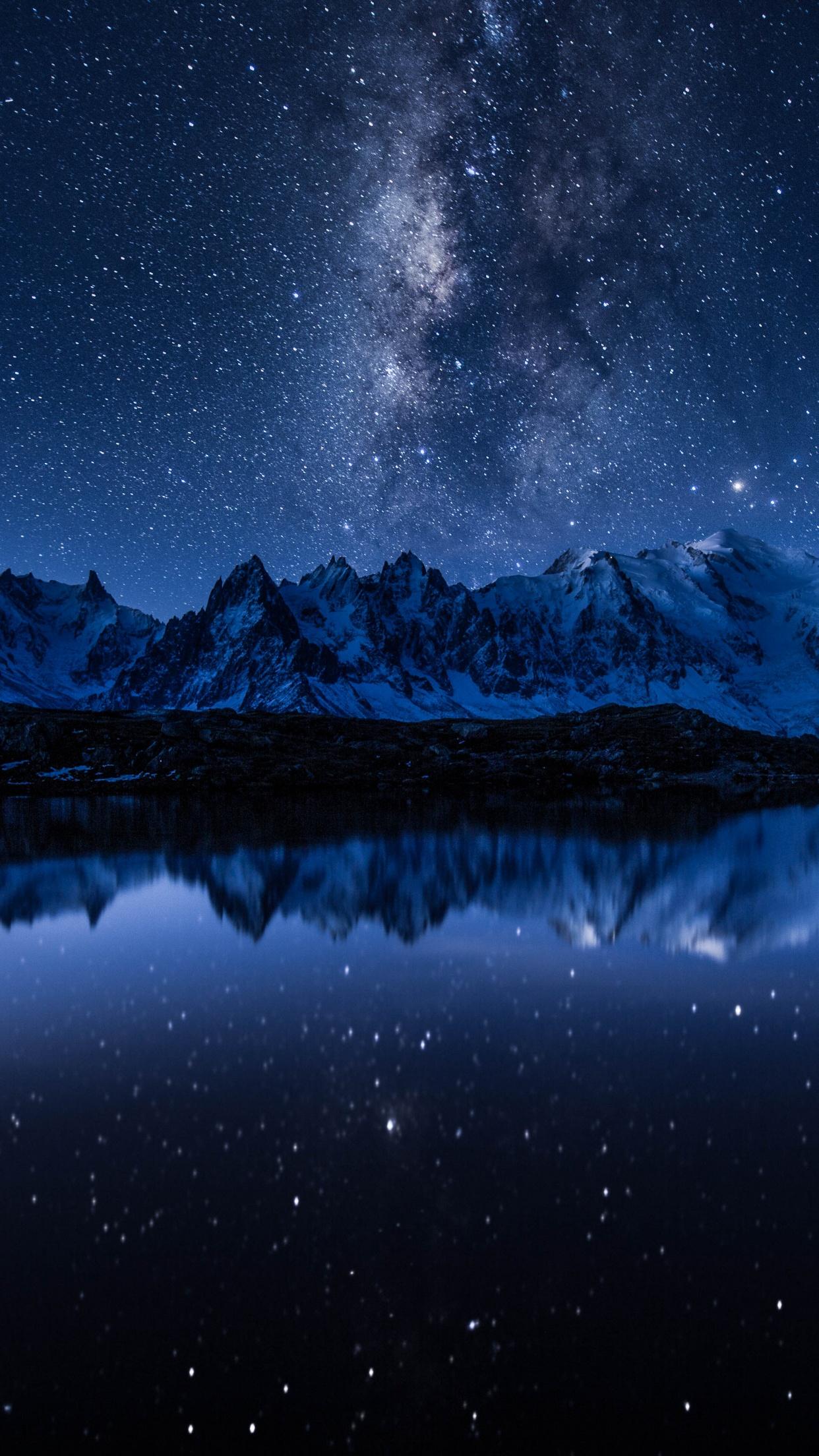 1242x2208 Milky Way Wallpaper 4K, Starry sky, Night, Nature