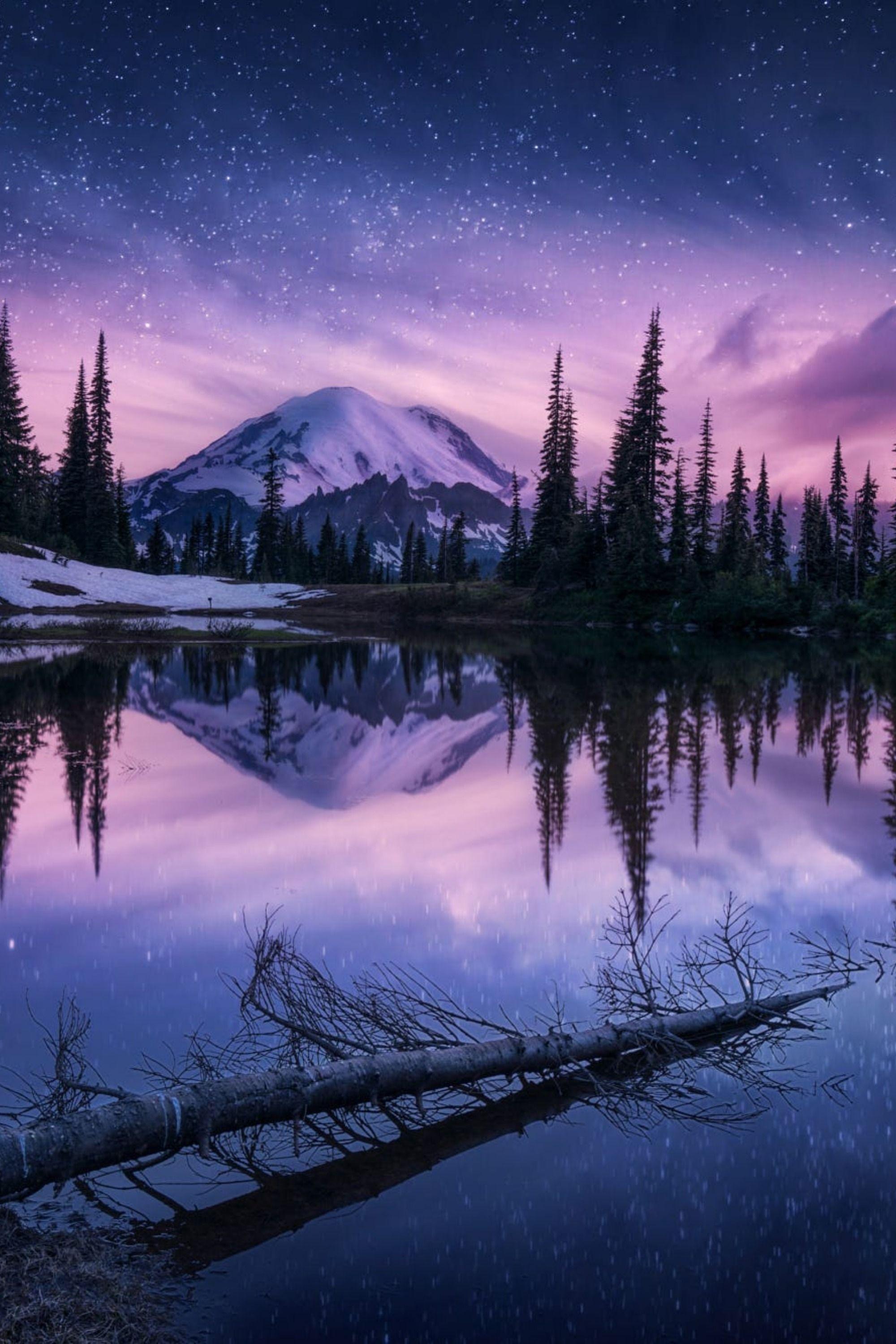 2000x3000 lake night mountains stars. Nature wallpaper, View wallpaper, HD nature wallpaper
